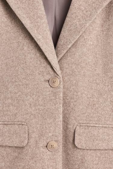 Synthetic wool coat — BEIGE 3