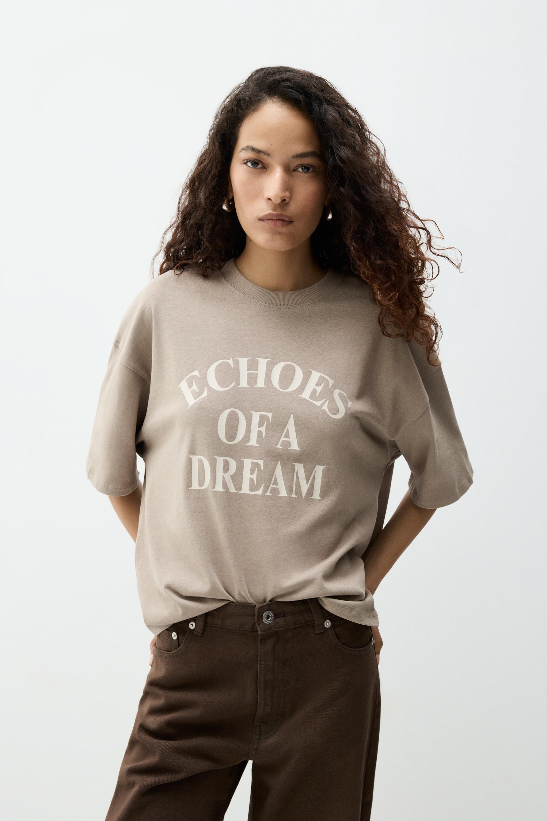 Camiseta estampada texto