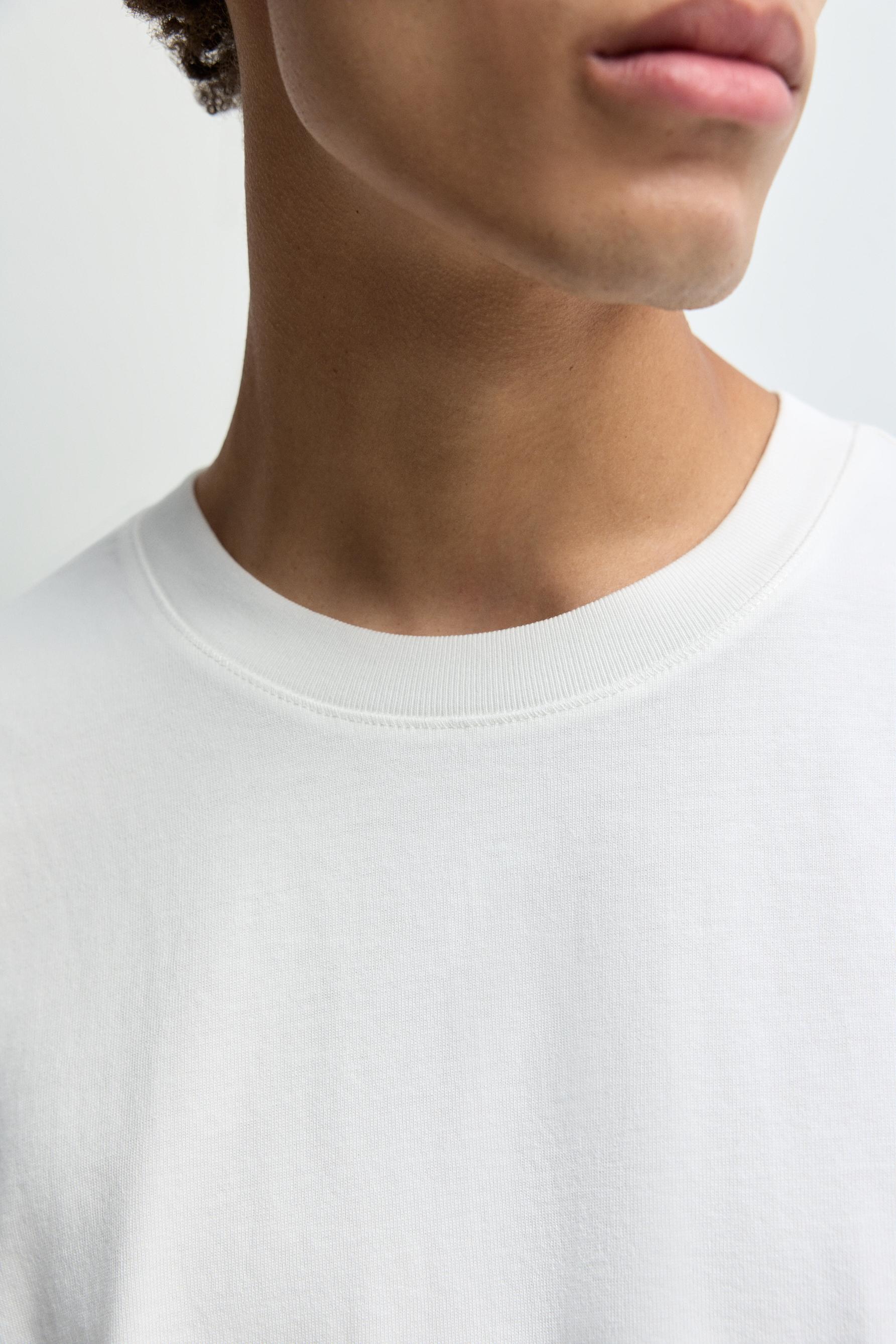 Basic cropped T-shirt — OFF WHITE