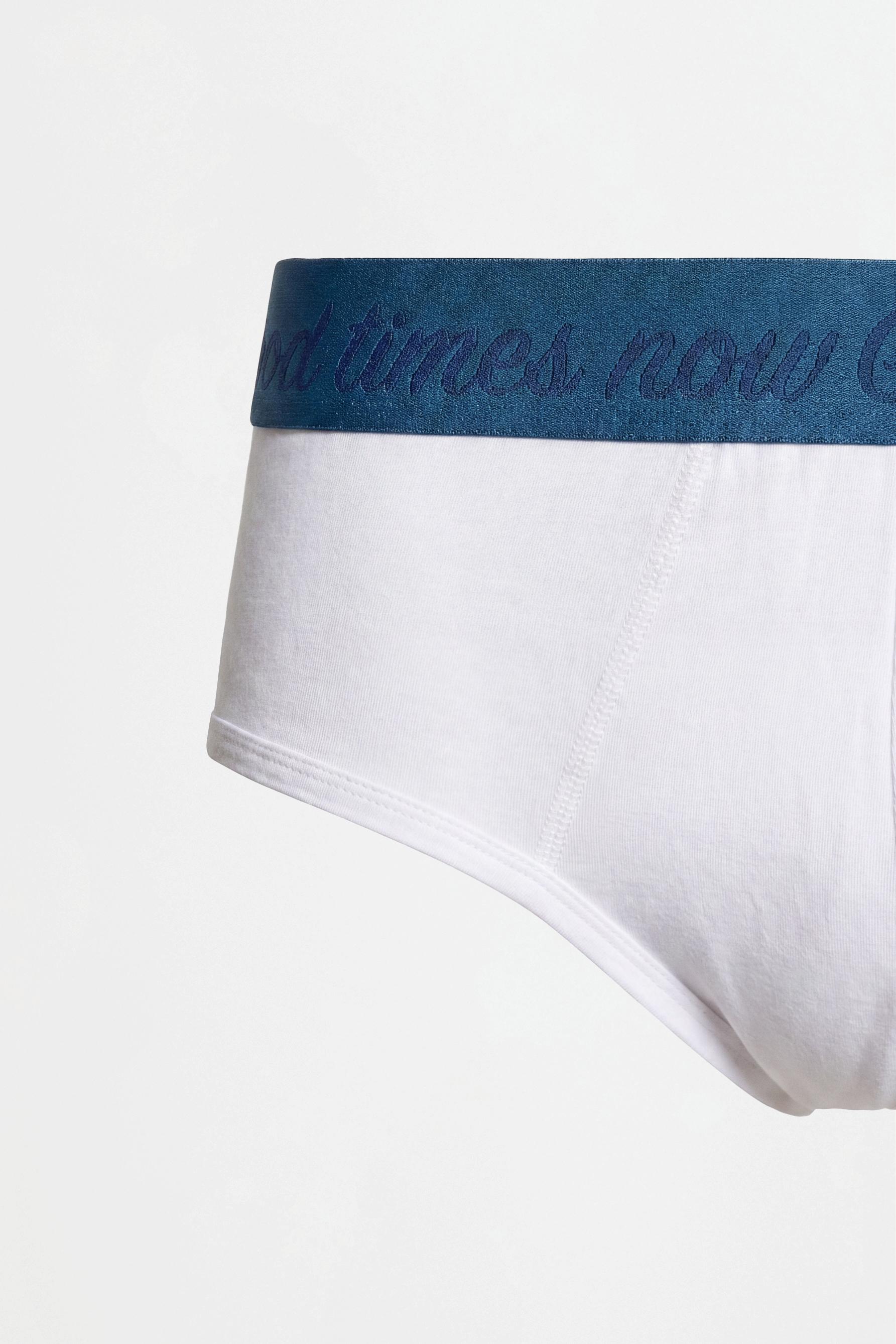 Briefs with text (Pack of 5) — BROWN