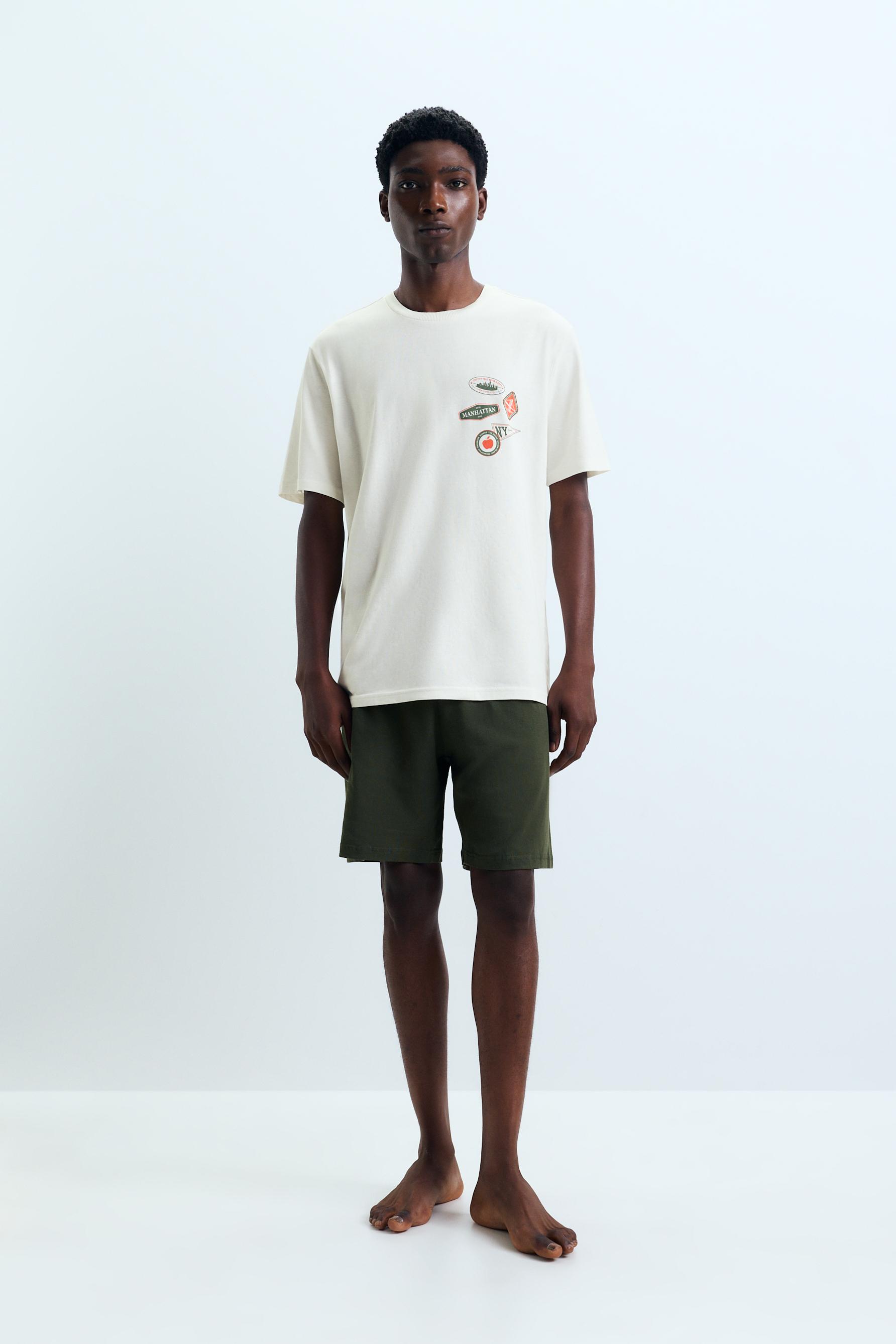 Pijama corto estampado