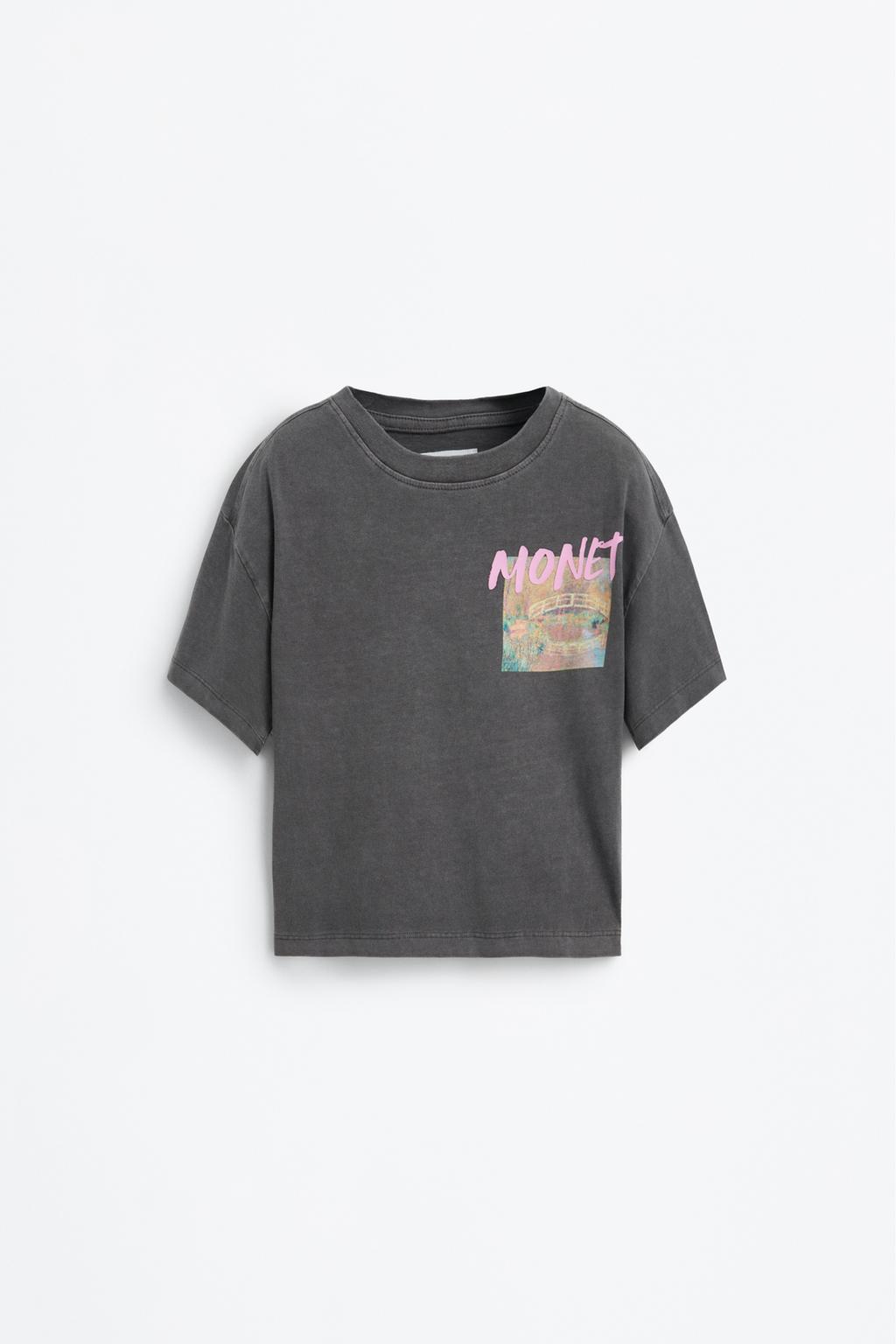 Claude Monet garden print T-shirt