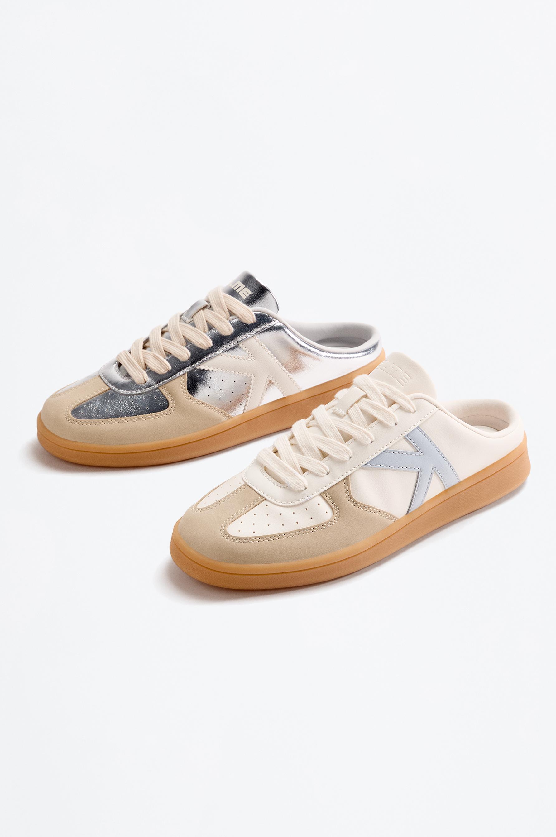 Lefties Gümüş Lefties Kelme arkası açık spor ayakkabı