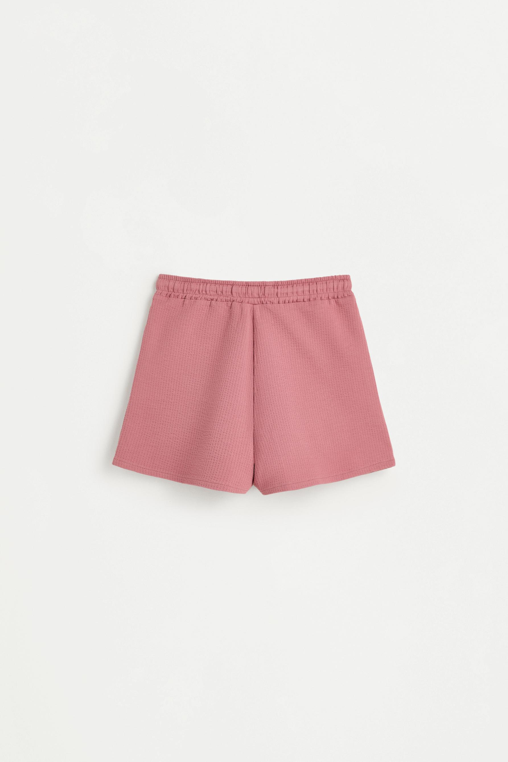 Seersucker shorts — DARK PINK