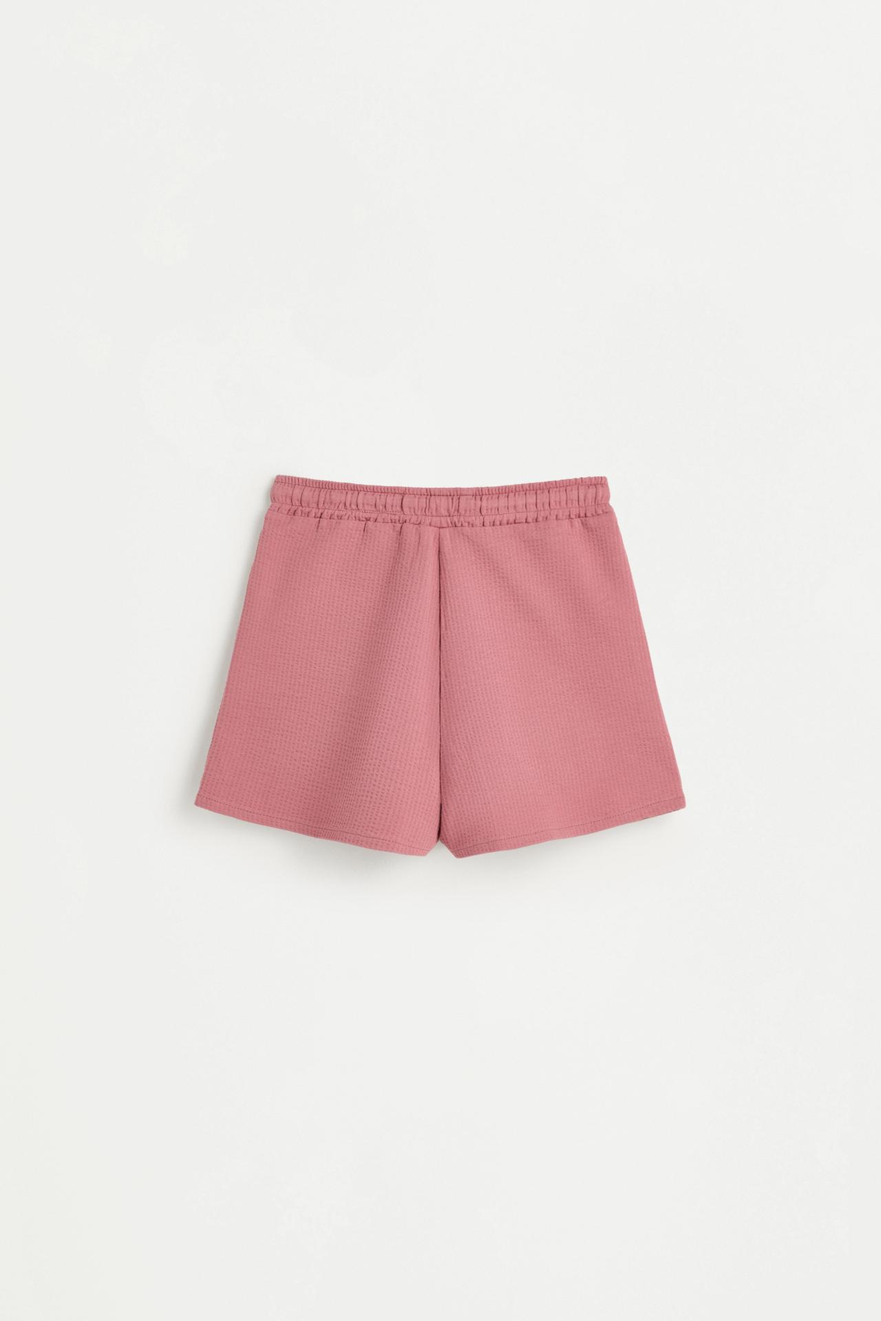 Seersucker shorts — DARK PINK