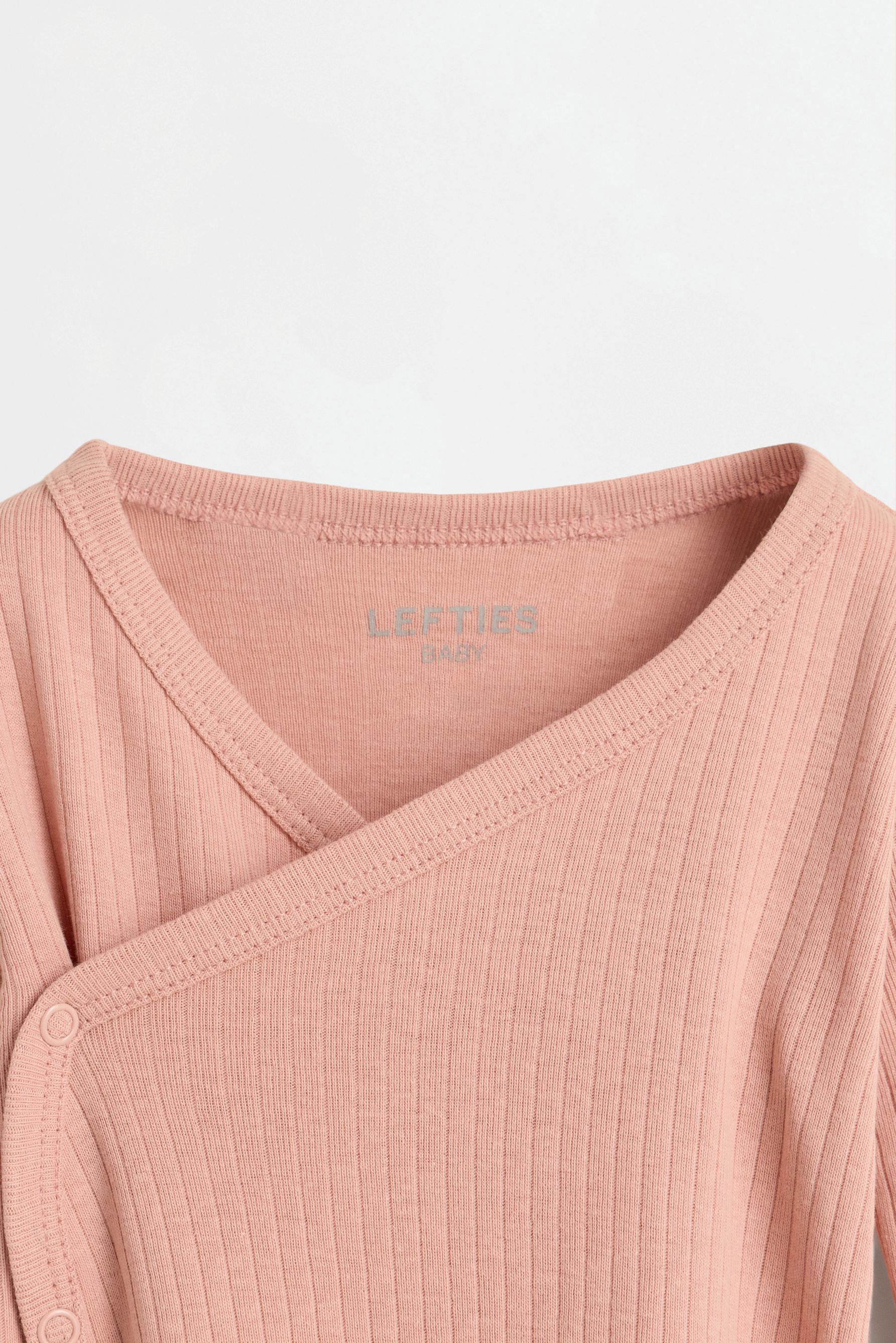 Pack of 2 ribbed kimono bodysuits — PINK