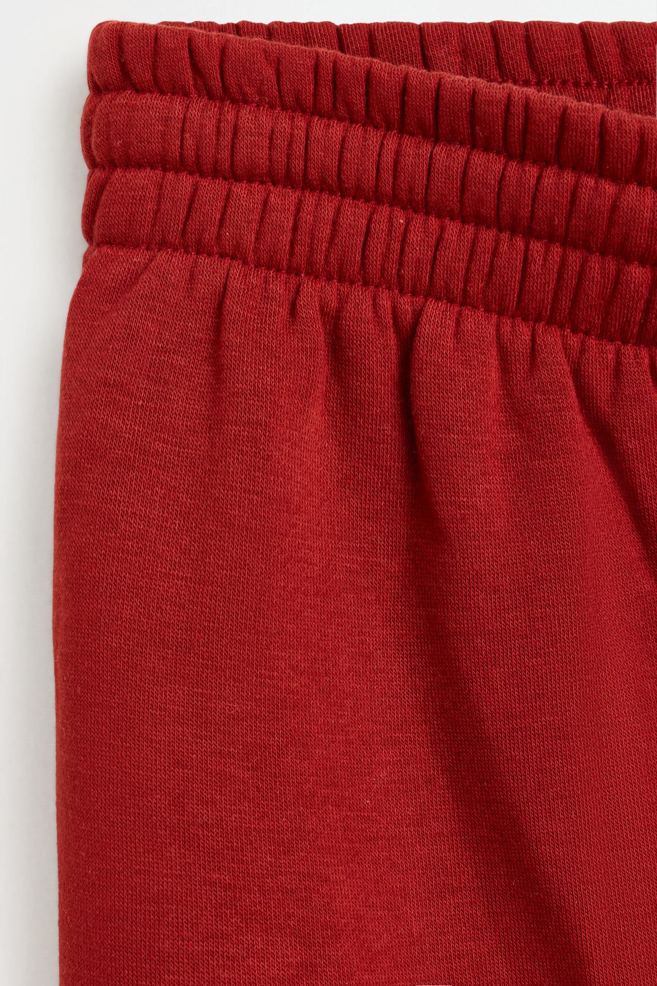 Solid plush trousers — DARK PINK