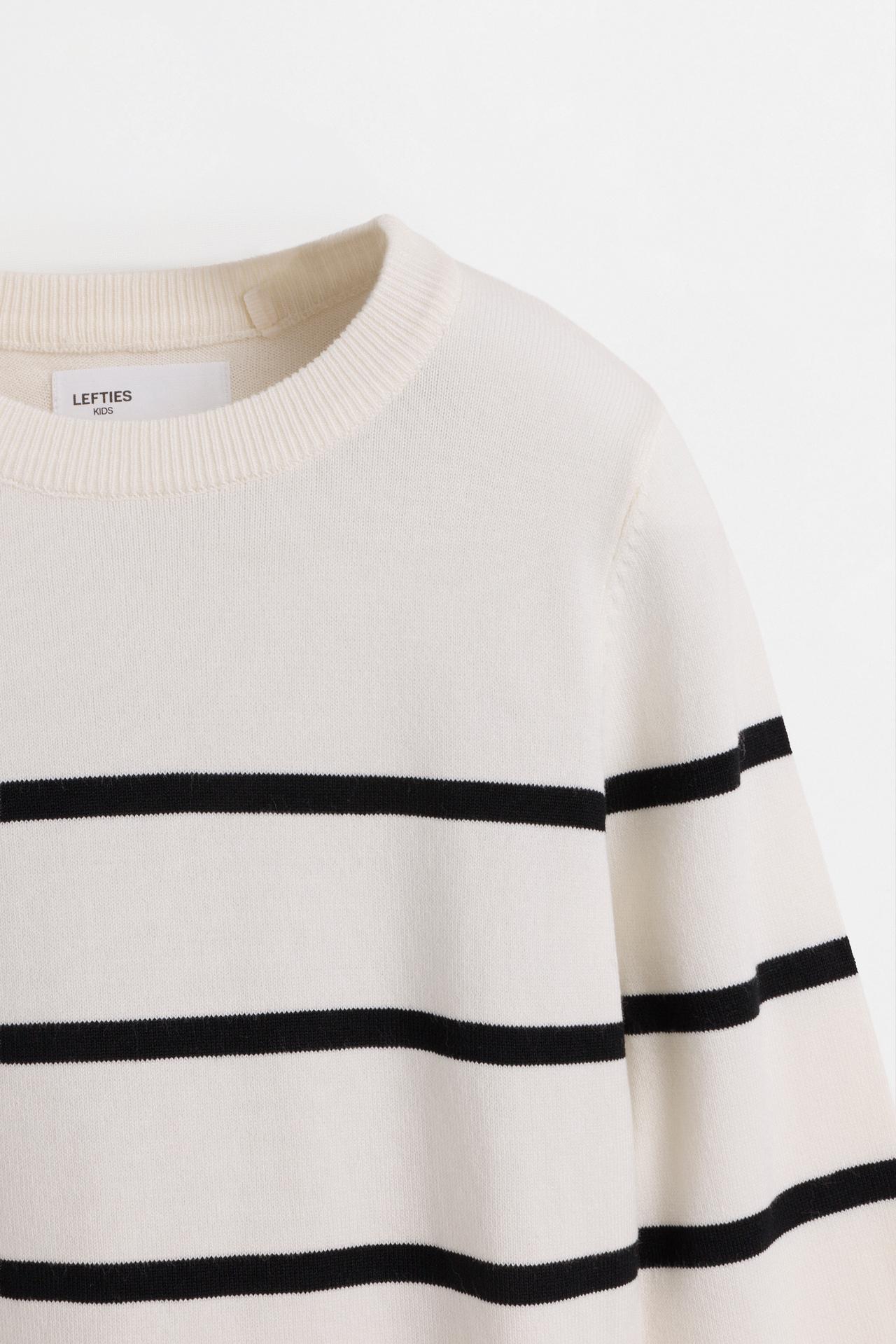 Knit sweater — WHITE/BLACK