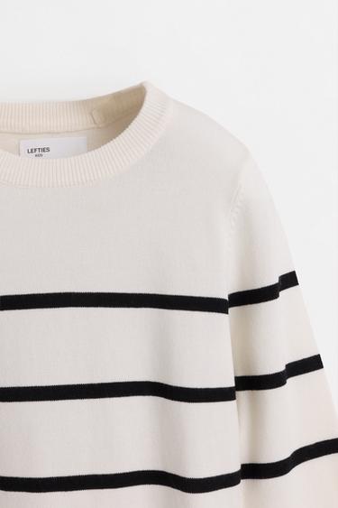 Knit sweater — WHITE/BLACK 3