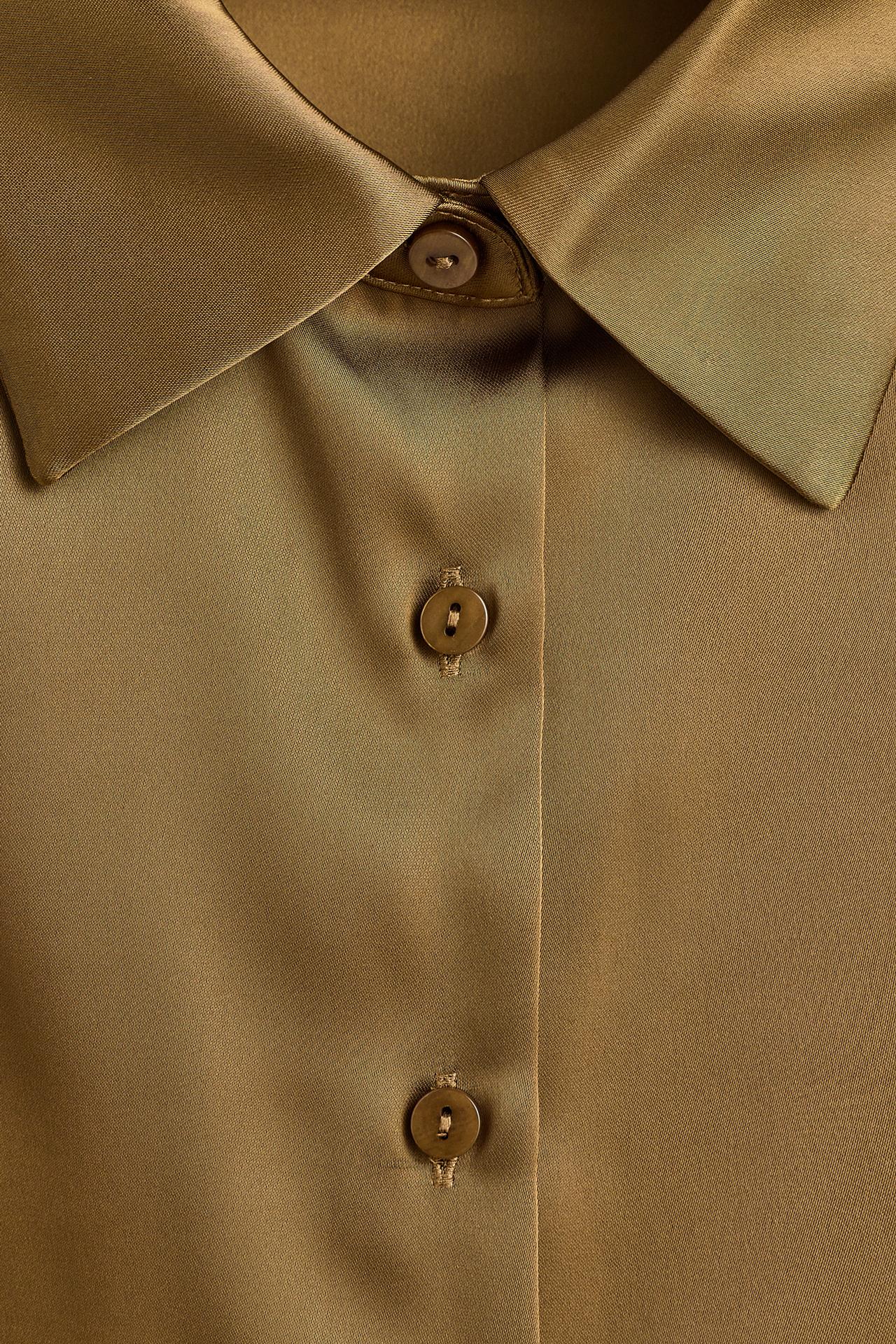Satin shirt — KHAKI