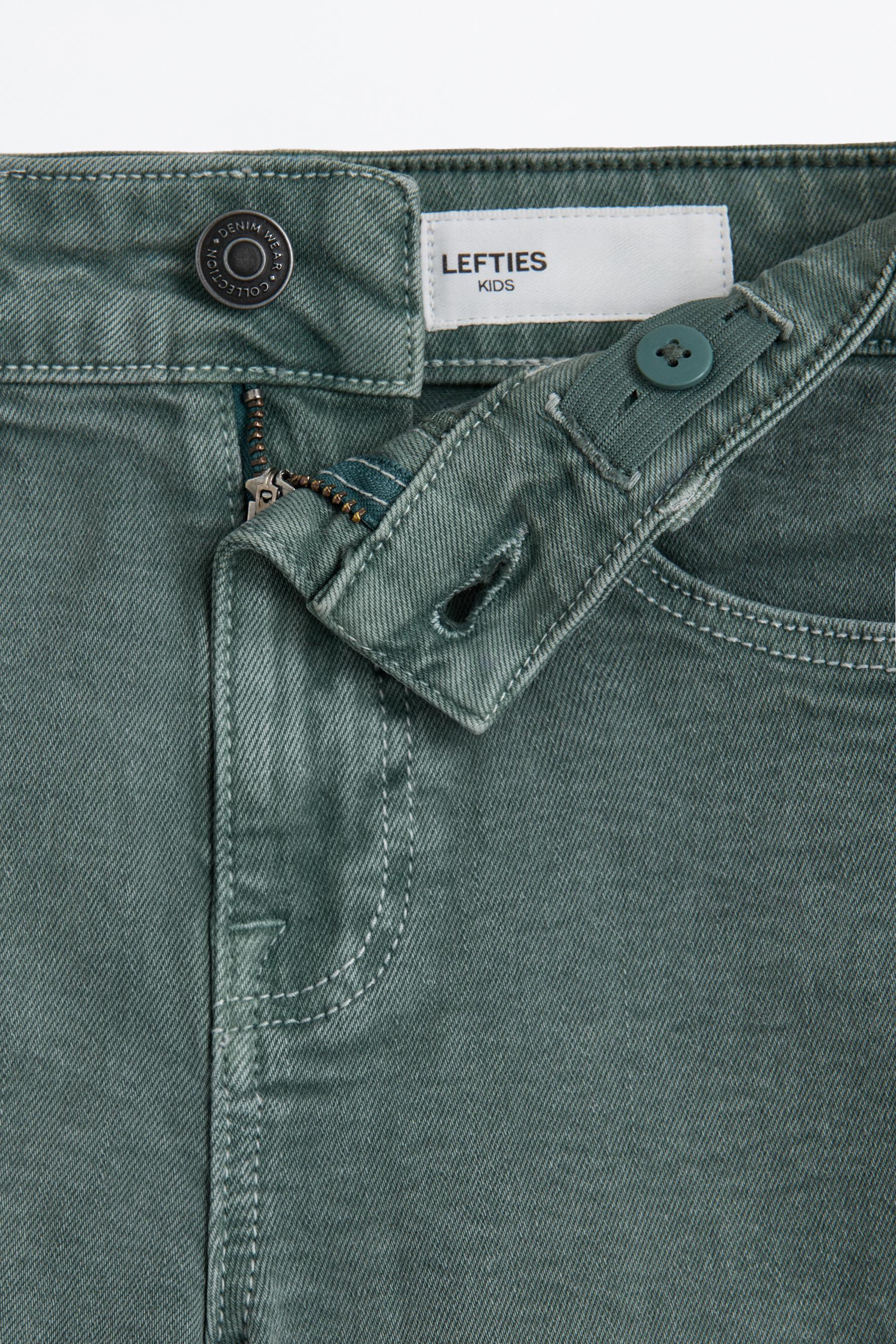 Slim comfort denim Bermuda shorts — TEAL GREEN