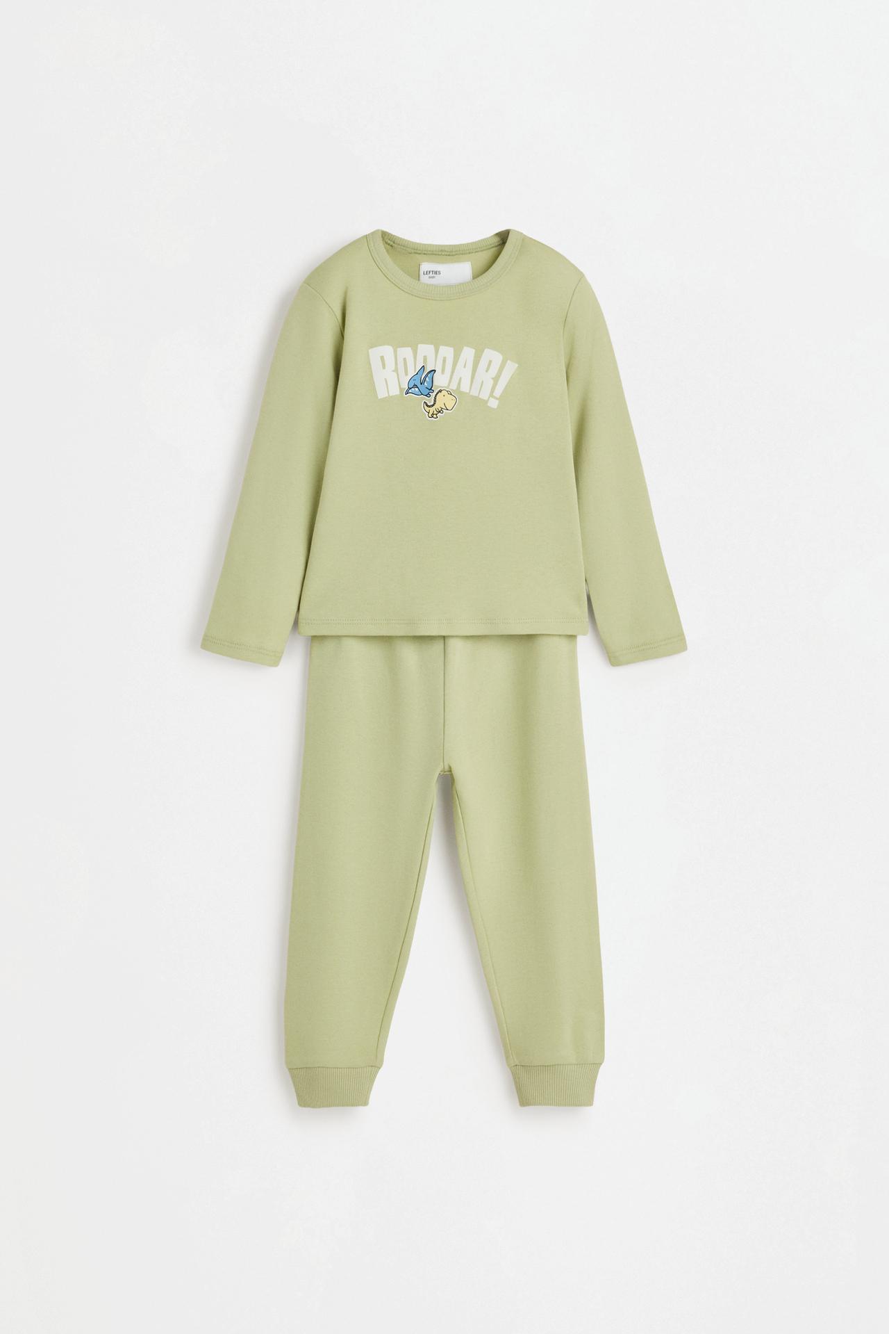 Pack of 2 printed long pyjamas — MEDIUM GREEN