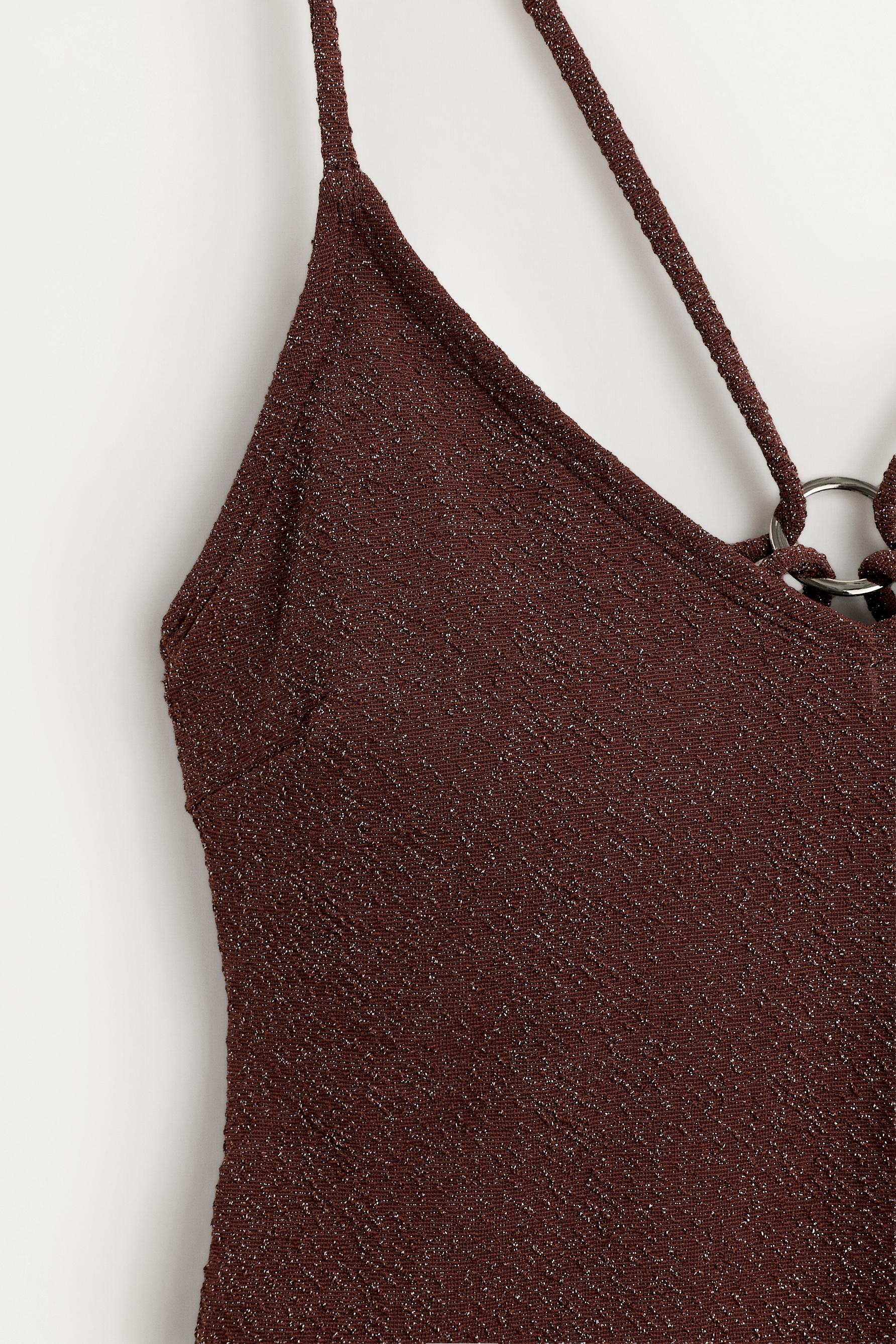 Shimmery swimsuit — BROWN
