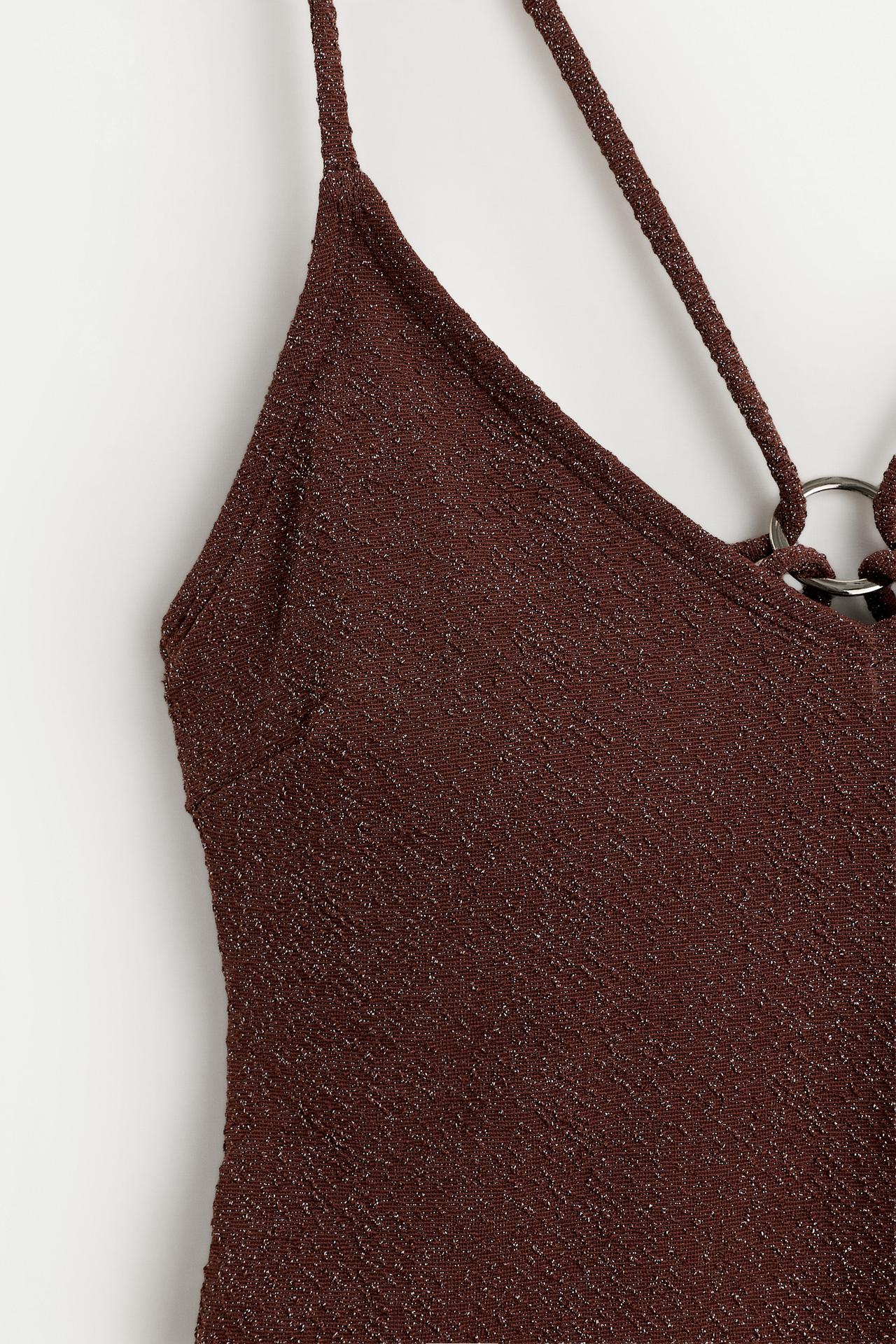 Shimmery swimsuit — BROWN