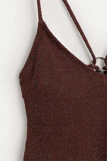 Shimmery swimsuit — BROWN 2
