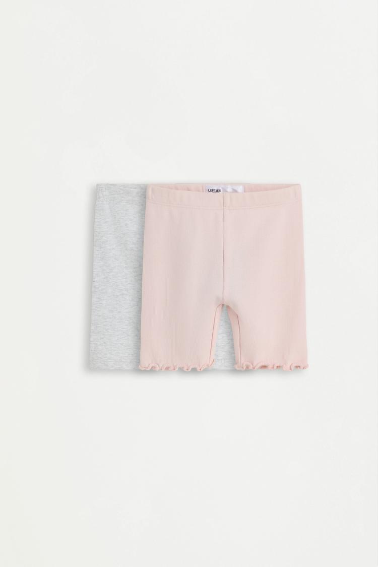 2-pack of ribbed cycling leggings — PURPLE