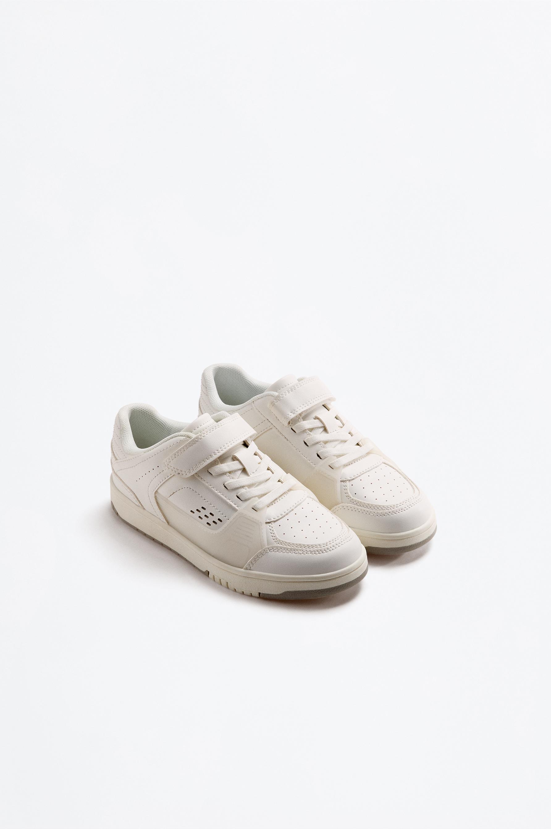 Retro rubberised sneaker — WHITE