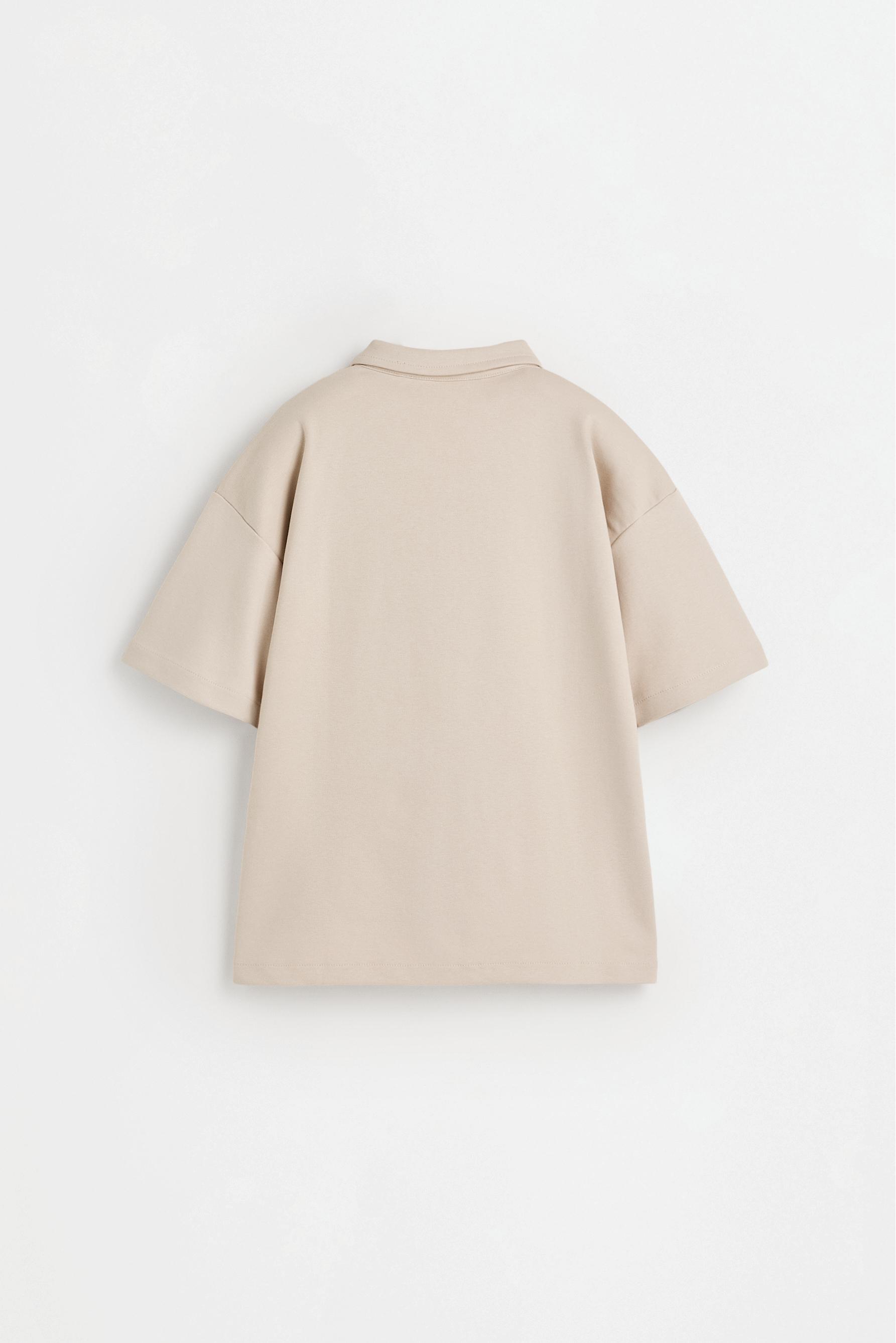 Interlock polo shirt — ECRU