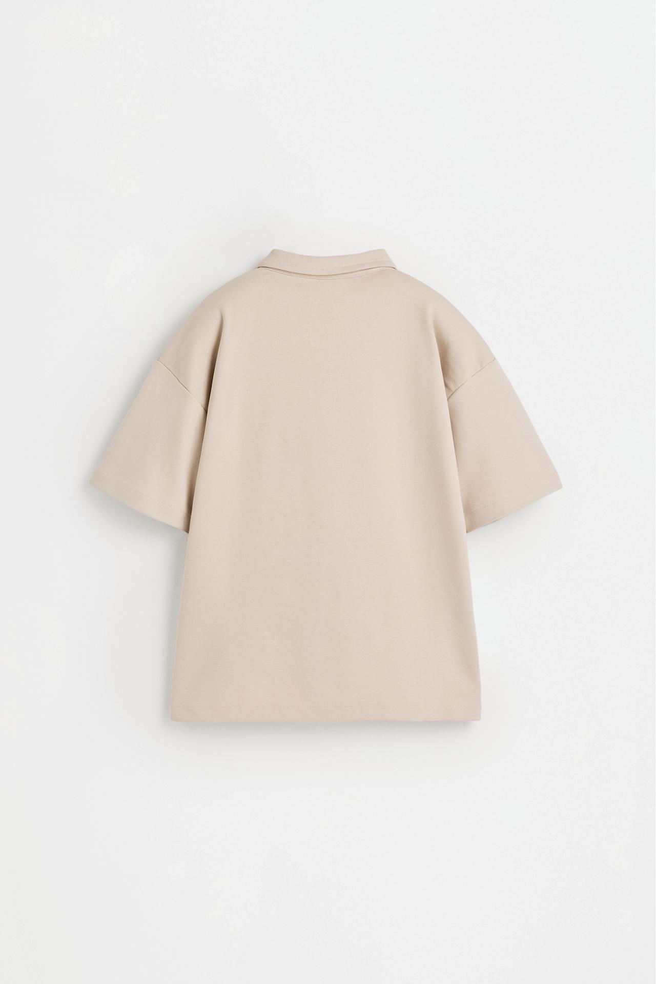 Interlock polo shirt — ECRU