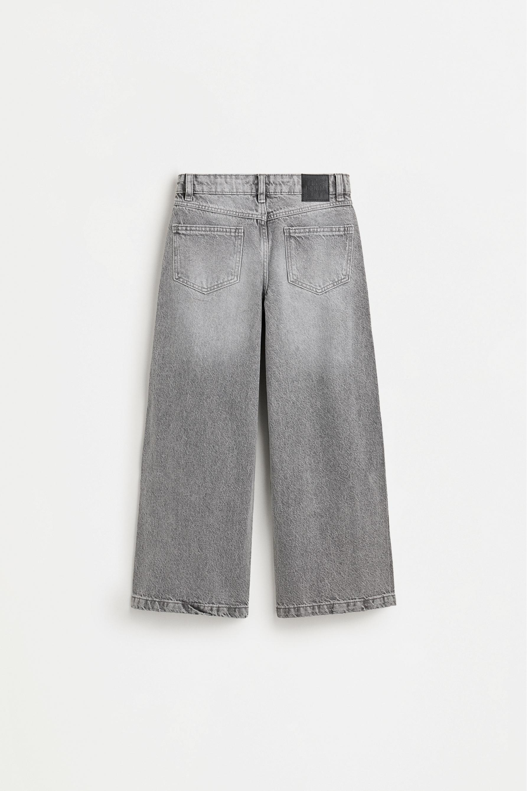 Wide-leg seam jeans — CHARCOAL