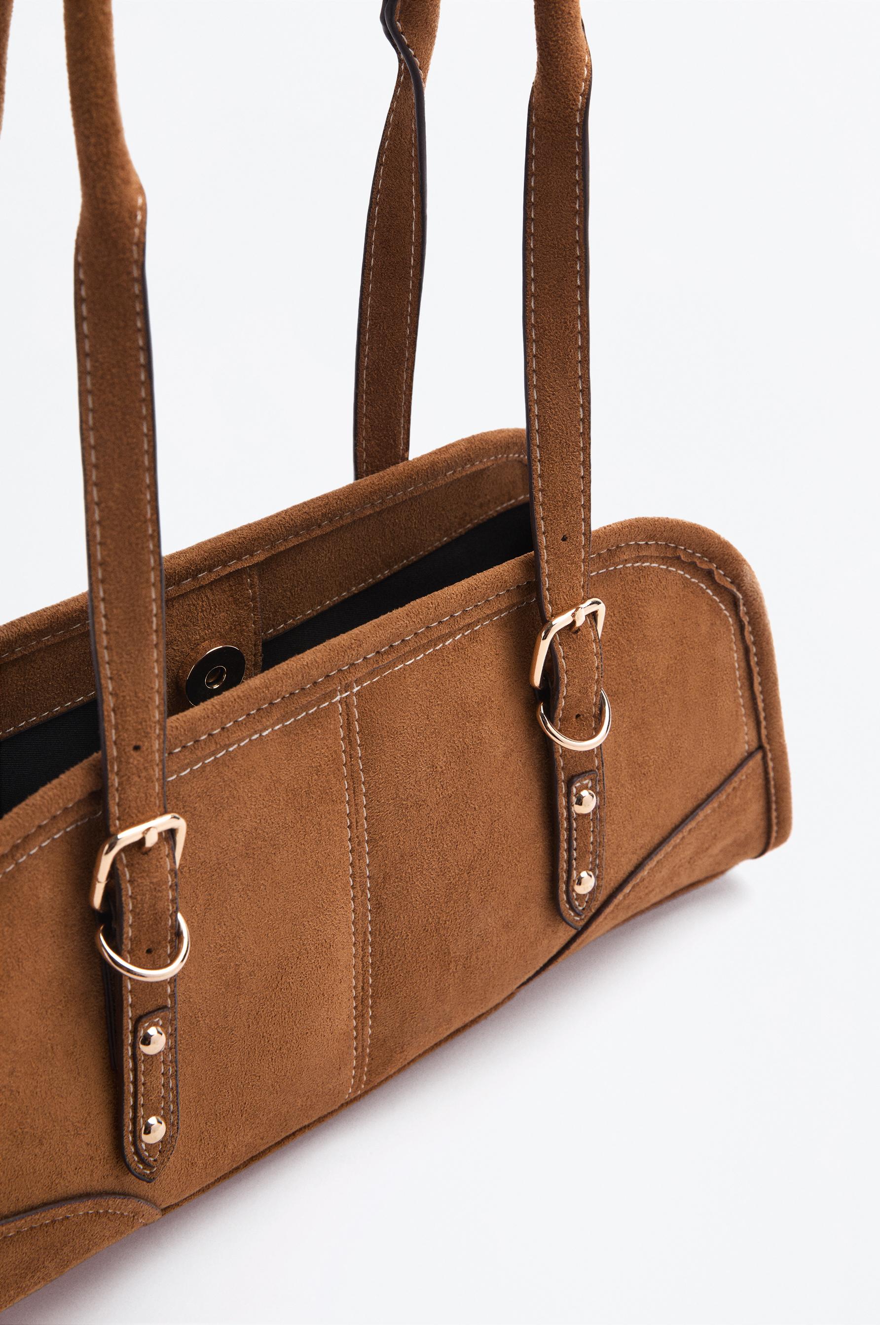 Faux suede shoulder bag - | LEFTIES Turkey