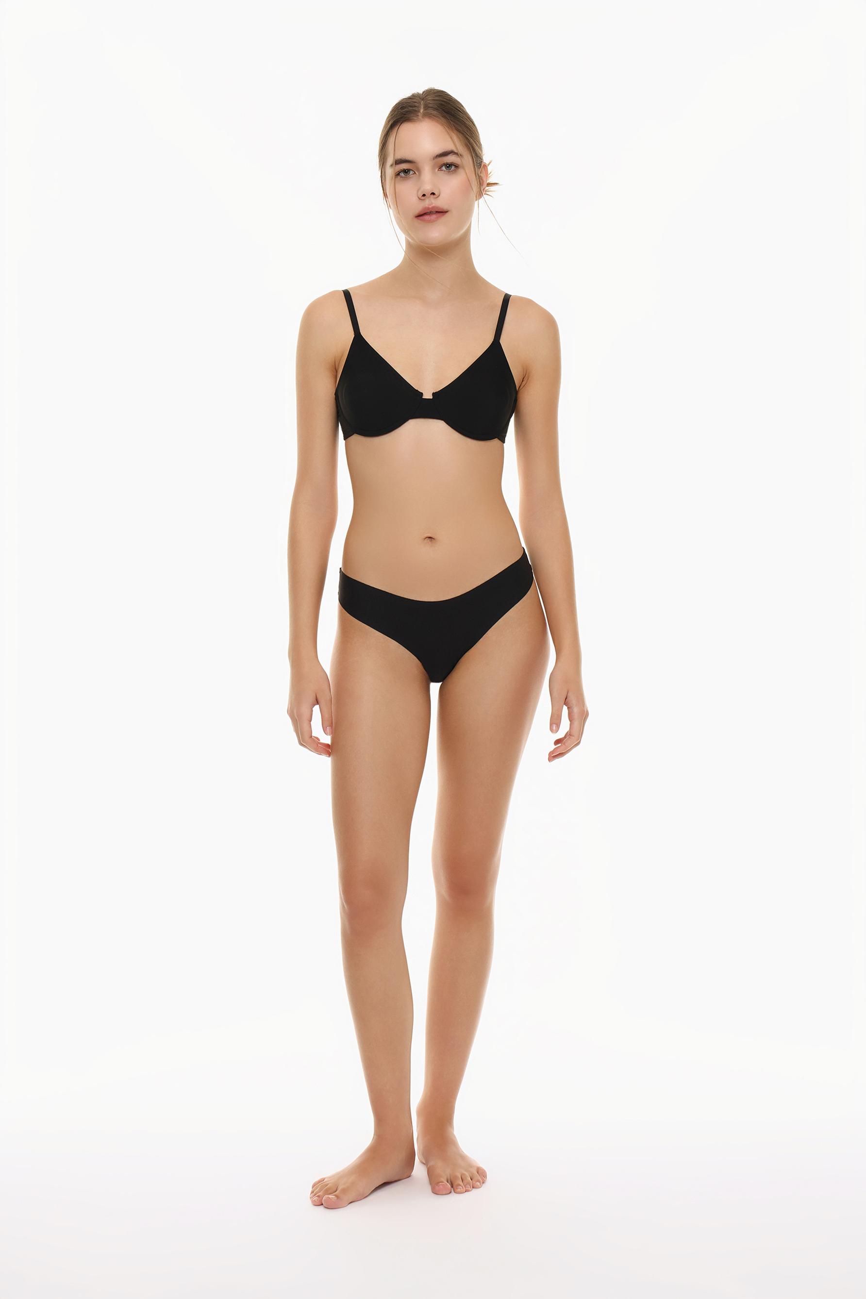 Pack of 3 classic microfibre briefs — BLACK