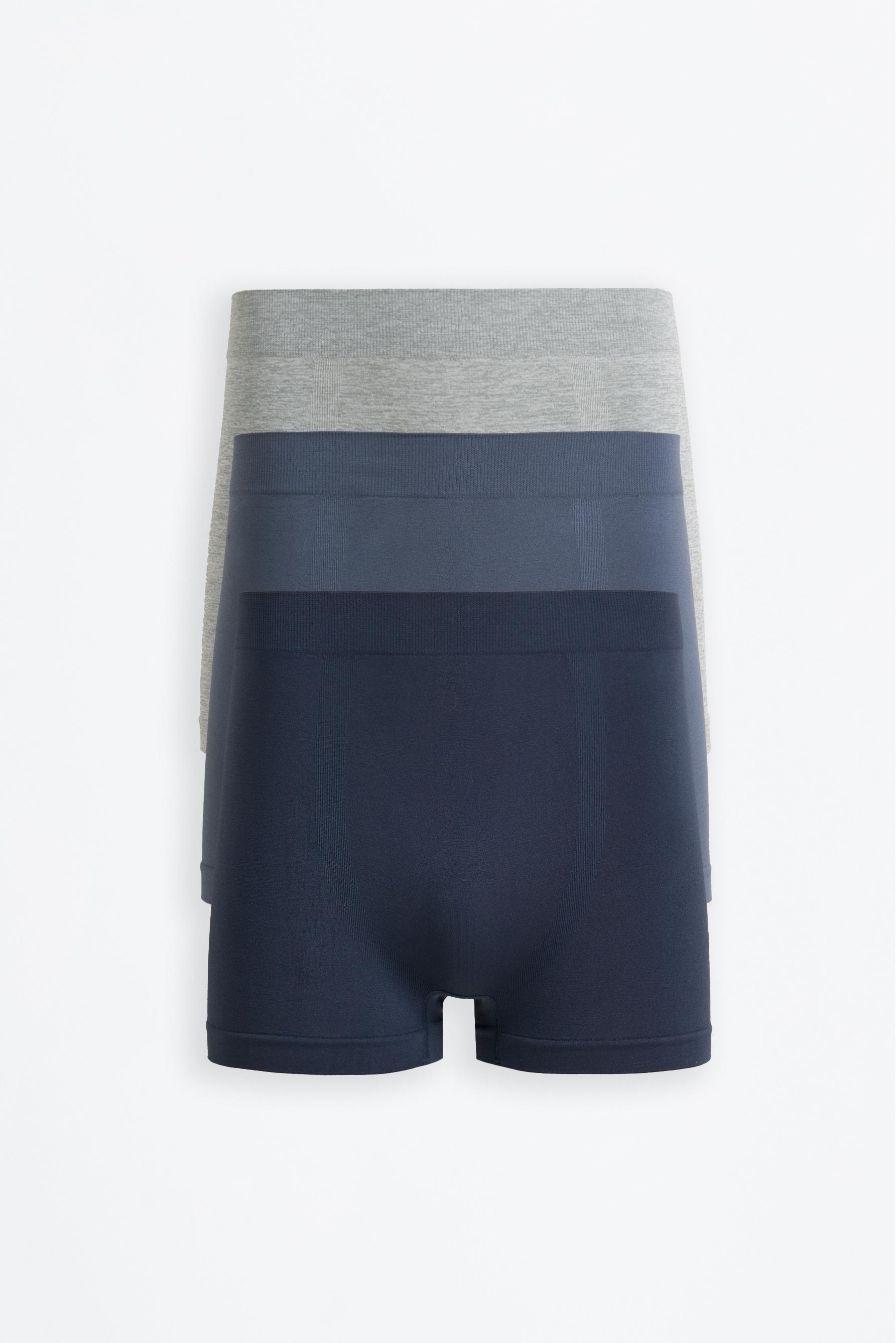 Pack of 3 seamless boxers — BLUE