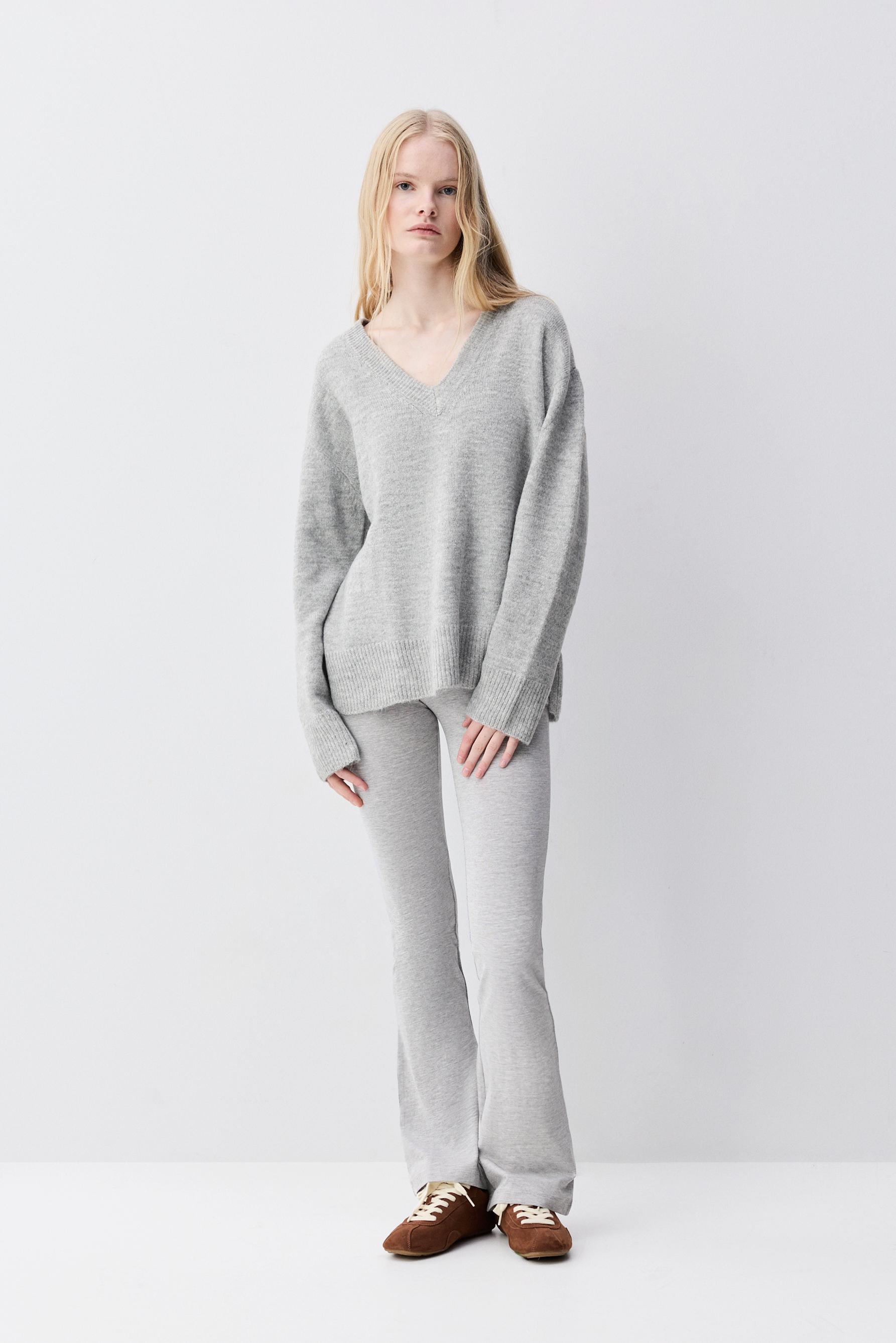 Legging flare cintura canalé