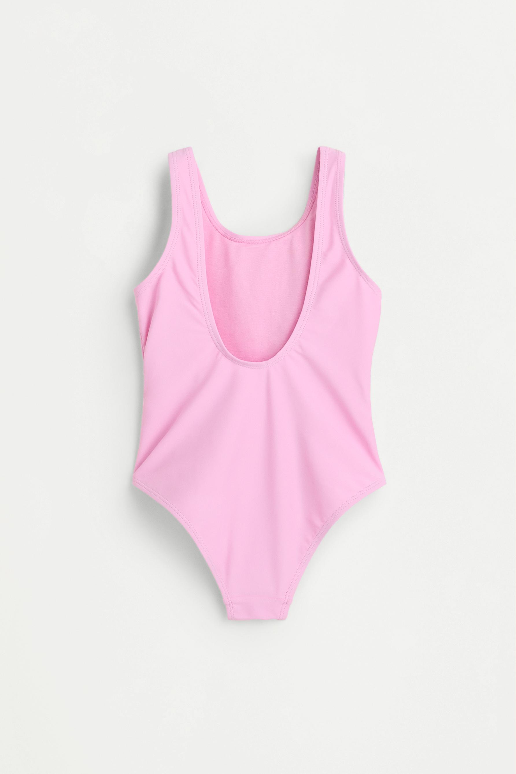 Striped print swimsuit — PINK