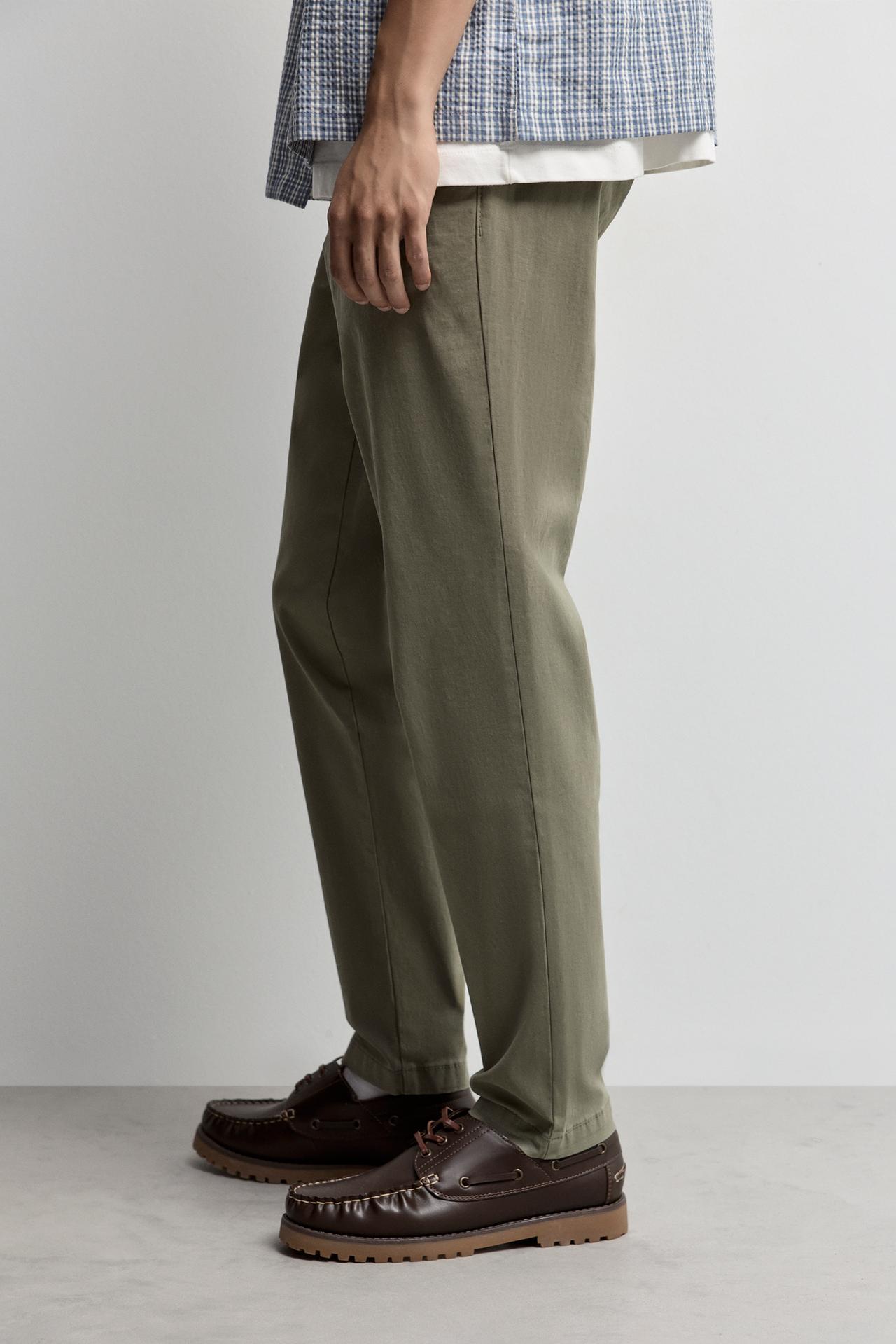 Skinny fit chino trousers — GREEN