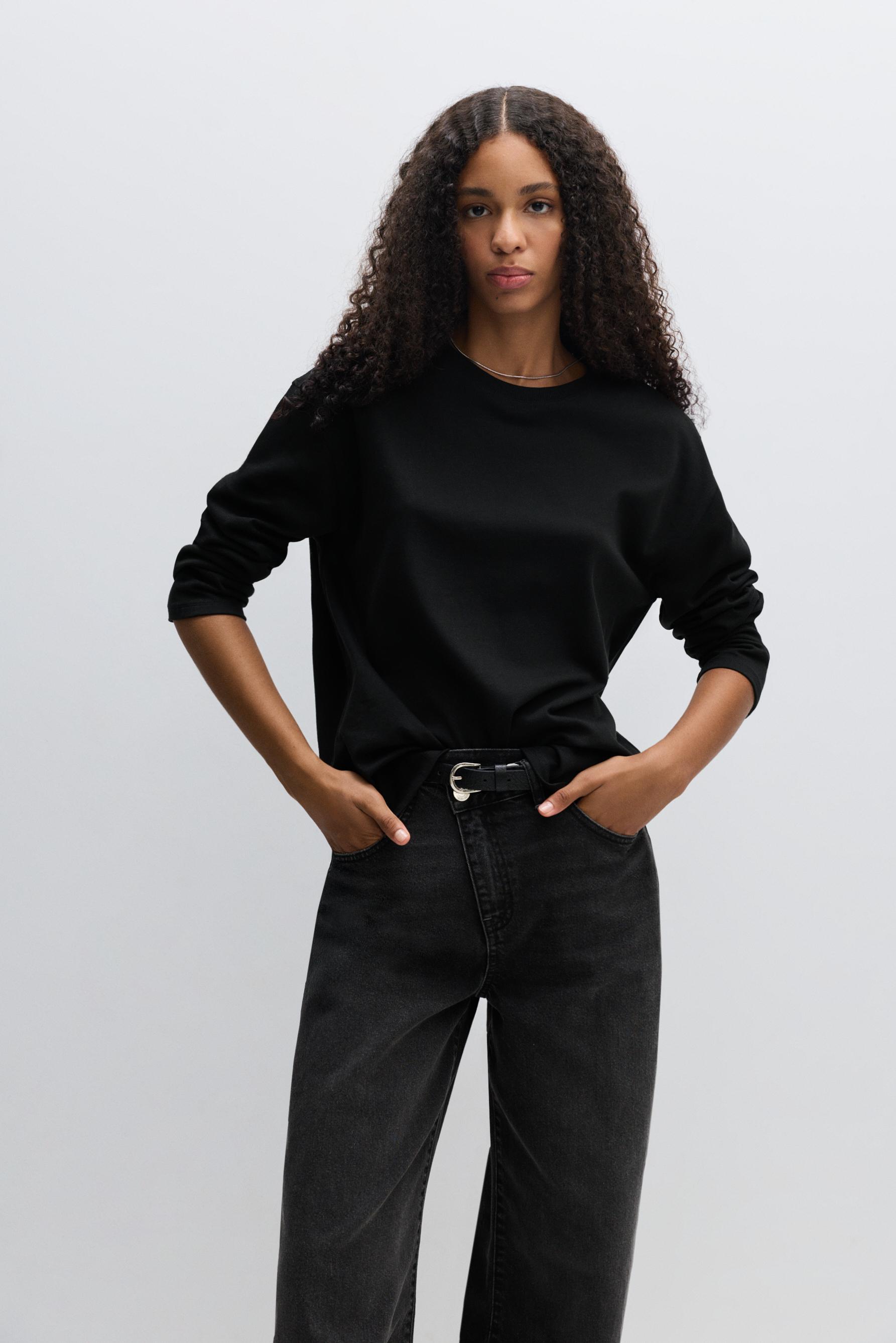 Camiseta heavy manga larga