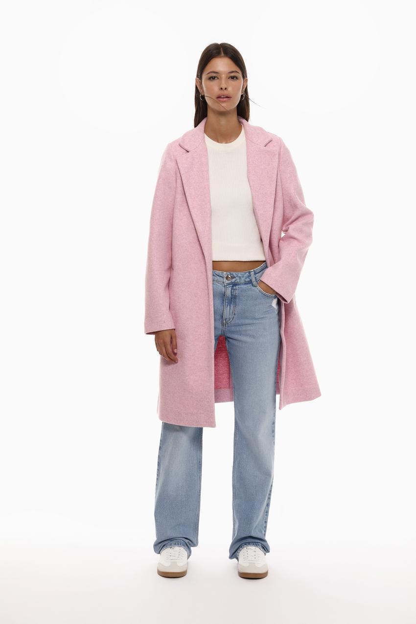 Rosa Abrigo De PaÃ±o Mujer Lefties Abrigos En Lefties Mujer Abrigo