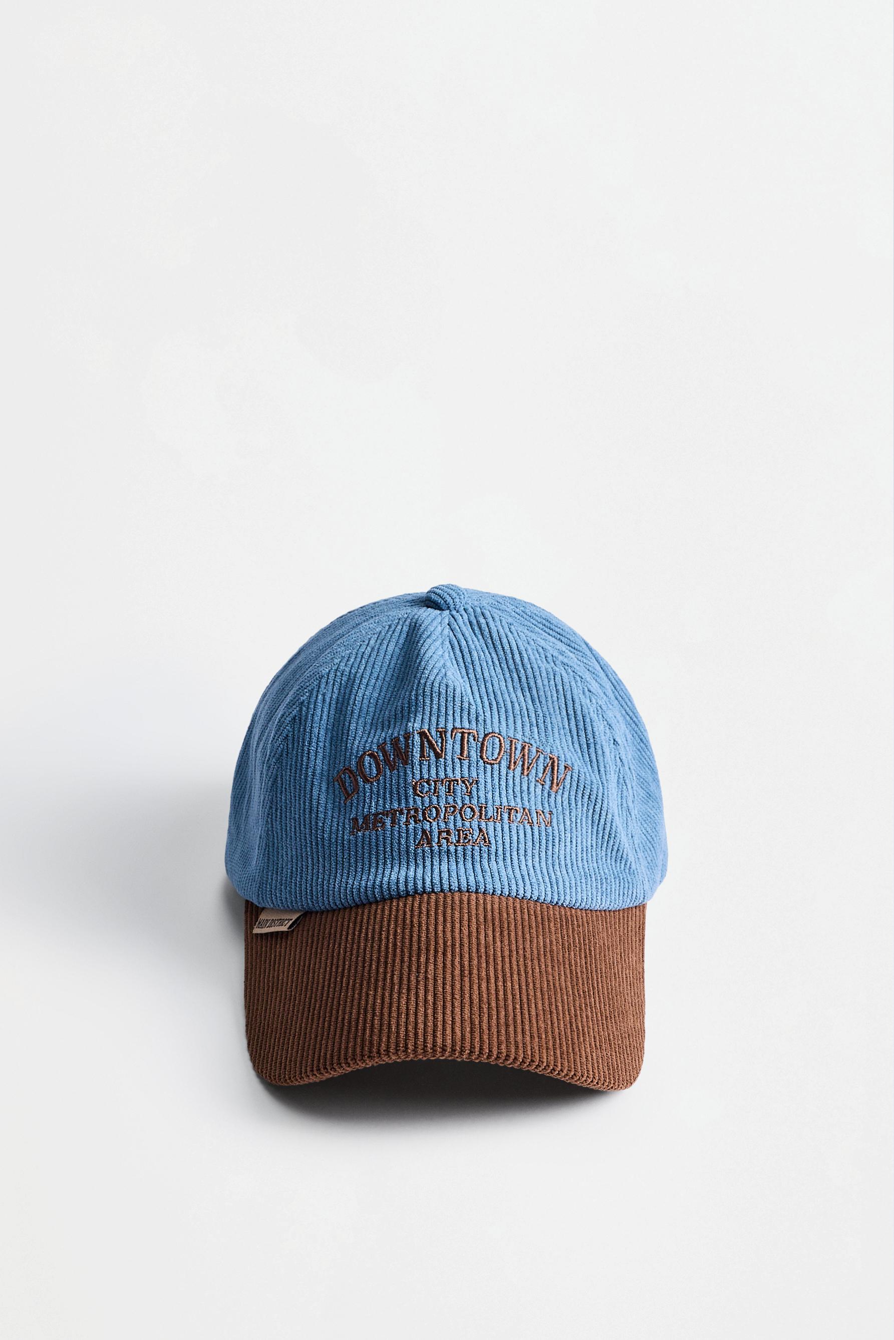 Corduroy cap — SKY BLUE