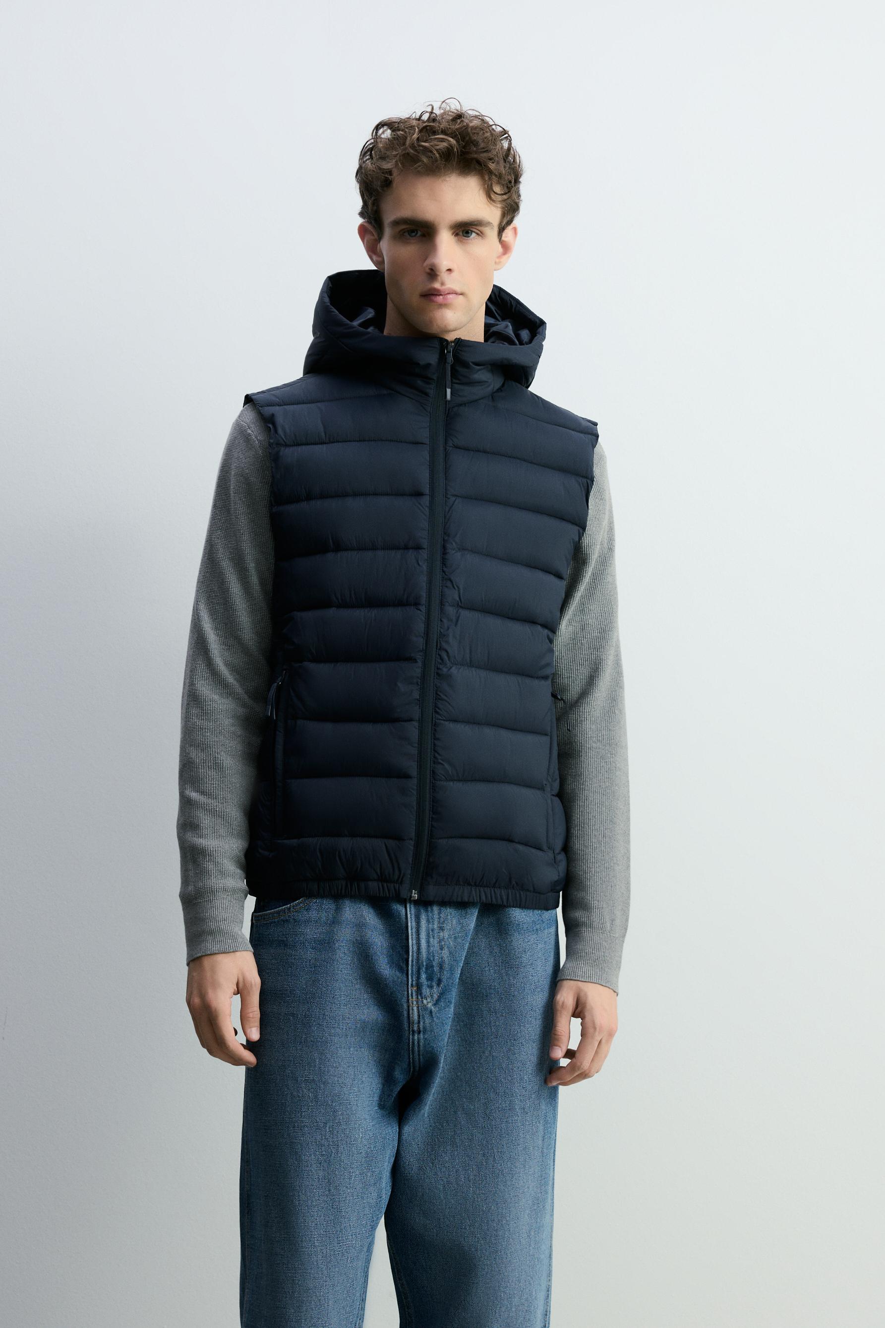 Chaleco acolchado ligero capucha