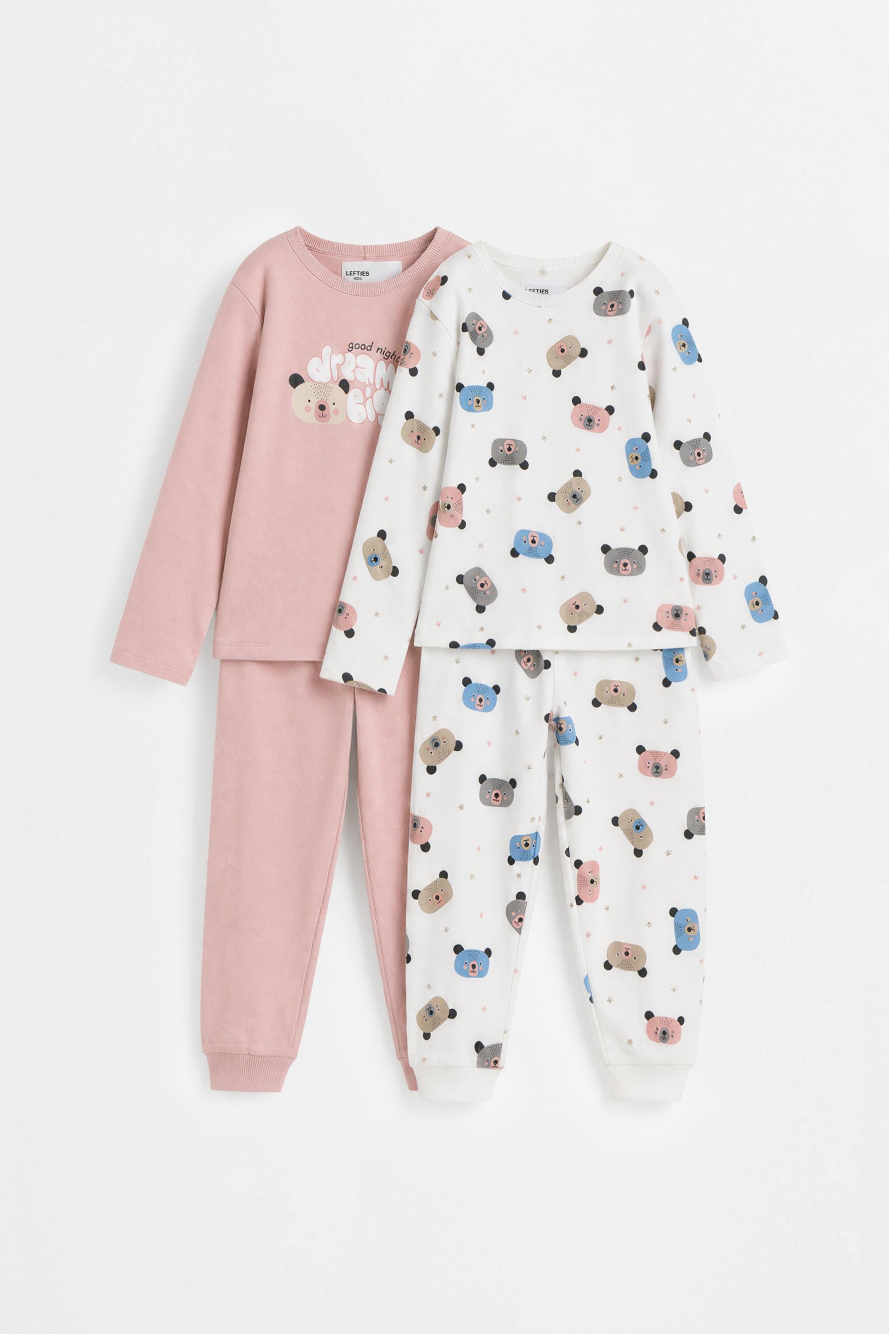 Pack of 2 printed pyjamas — ROSE PINK