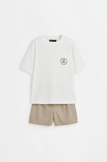 Short pyjamas with pocket — WHITE 6