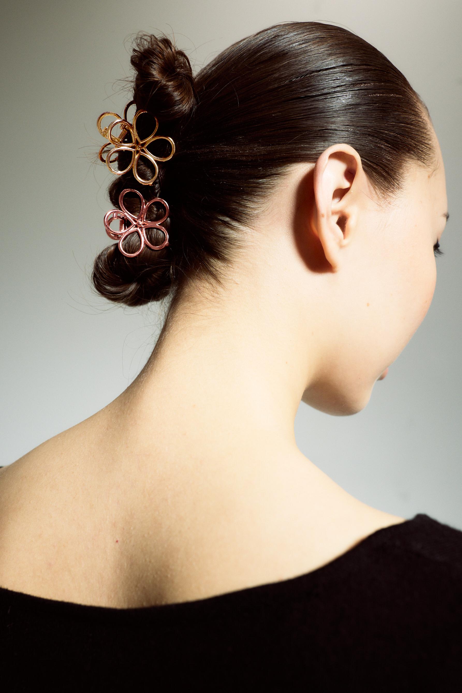 Pack of 3 floral hair clips — VARIOUS