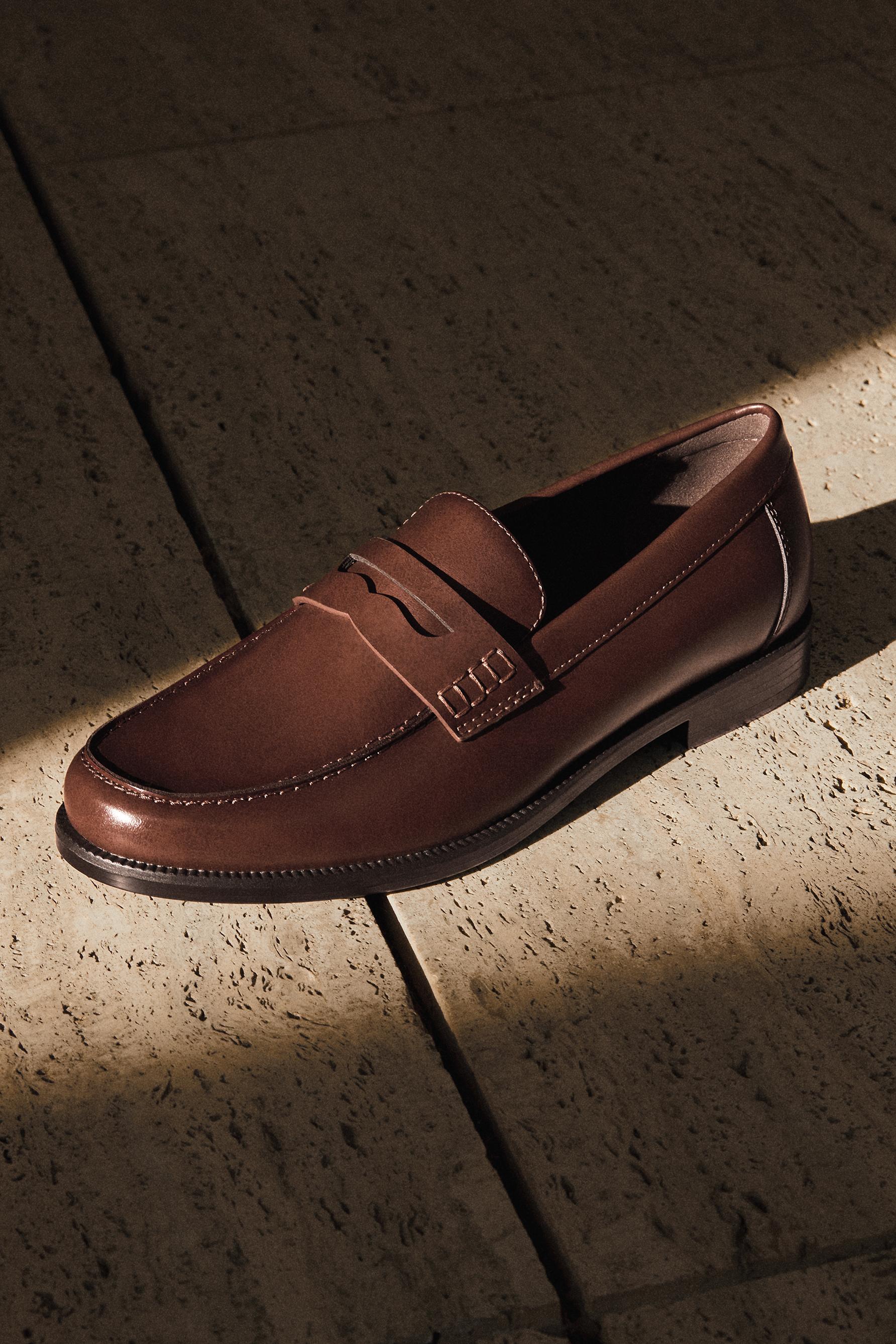 Tailored Penny Loafers — BROWN