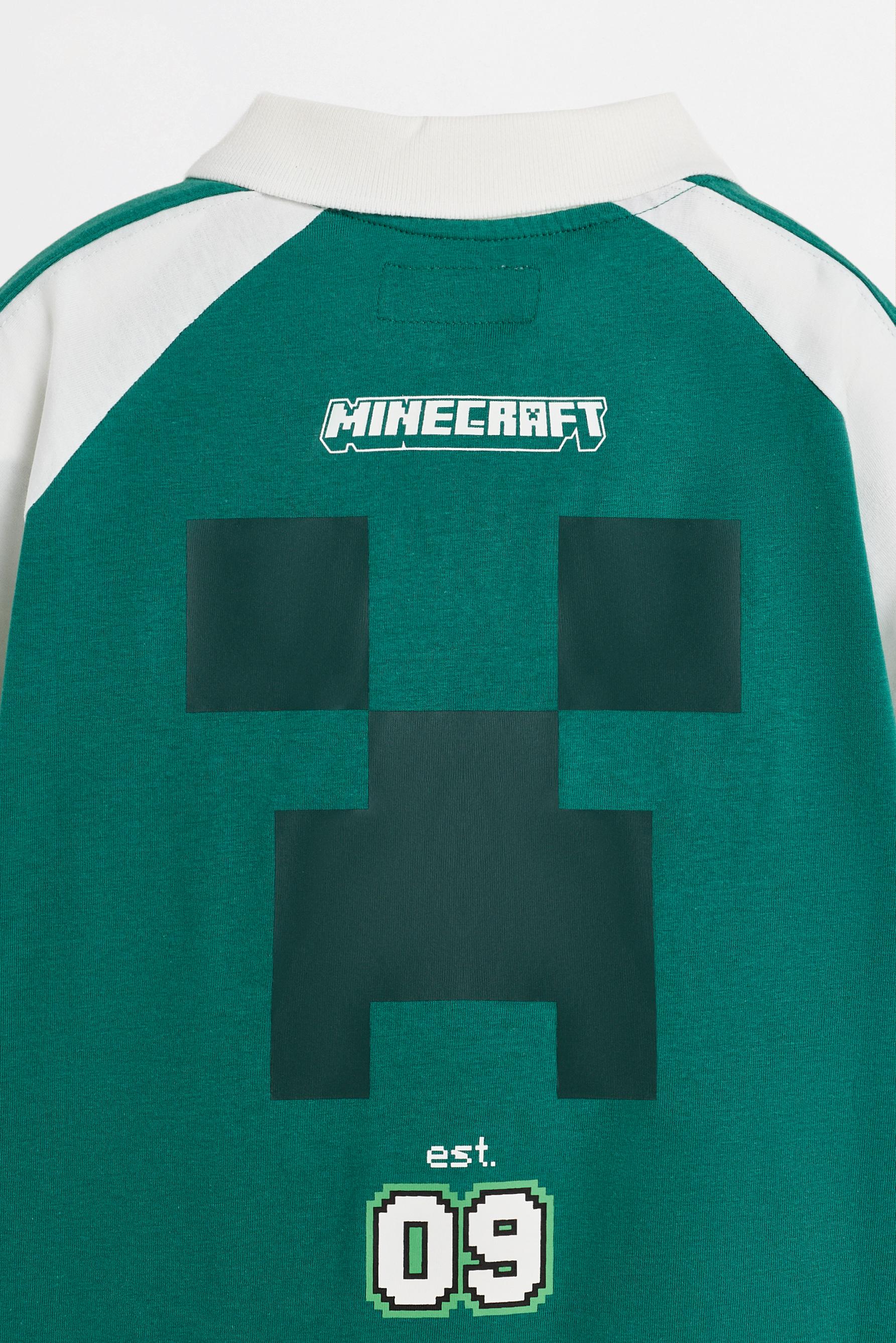 Minecraft polo shirt — DARK GREEN