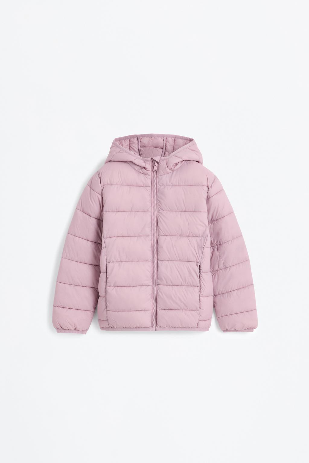 Lightweight hooded puffer jacket
