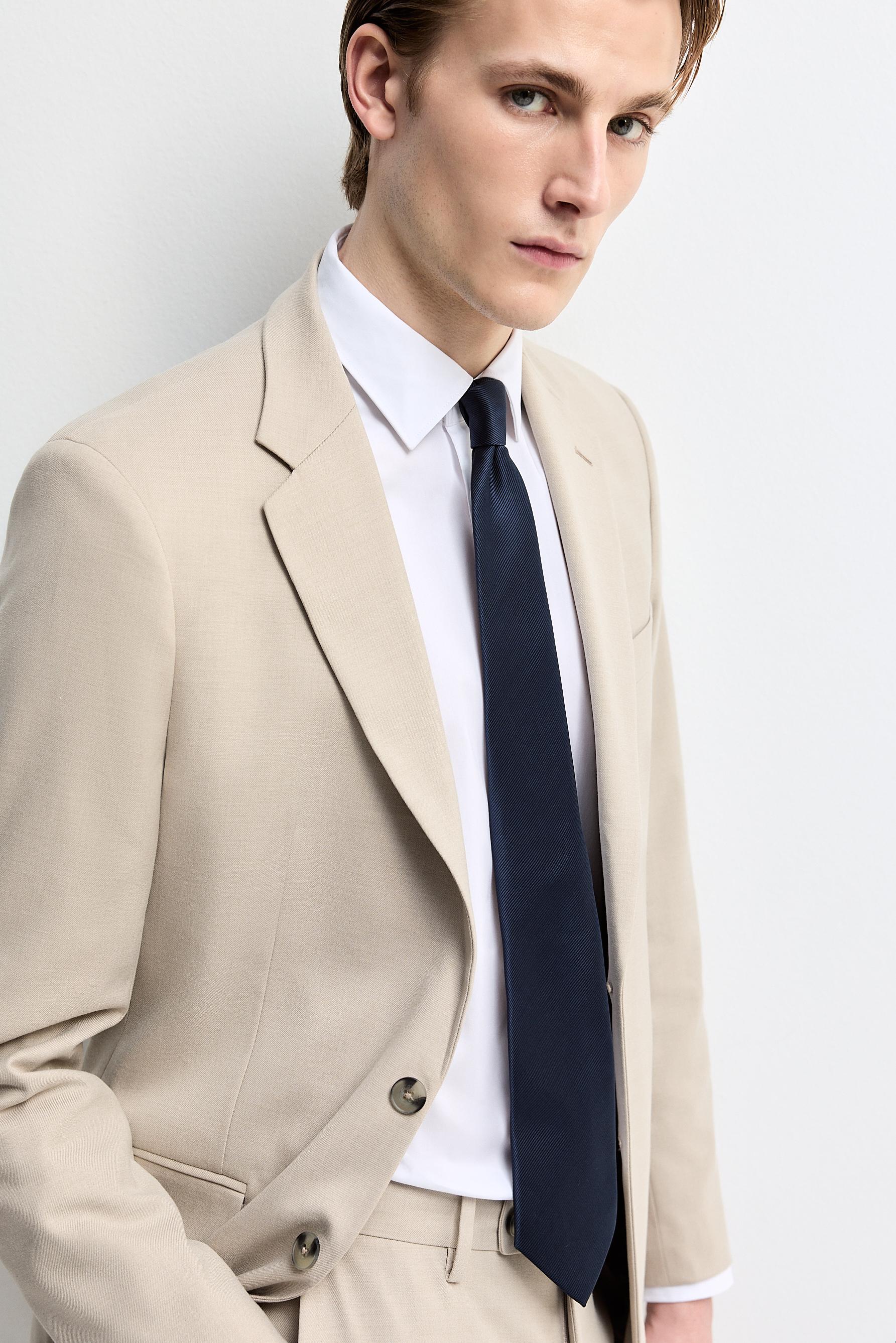 Textured tie — NAVY