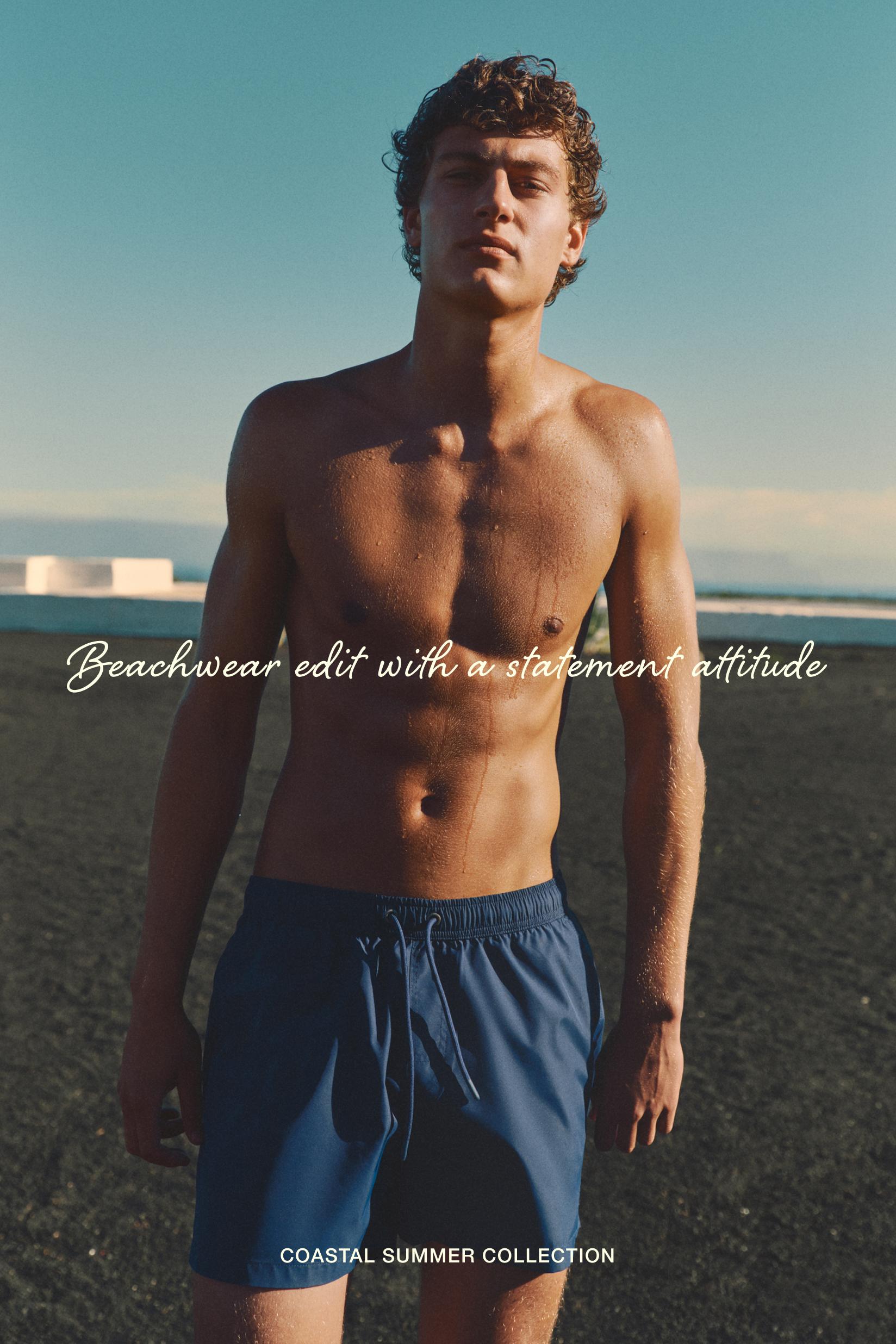 Basic regular fit swim shorts — NAVY