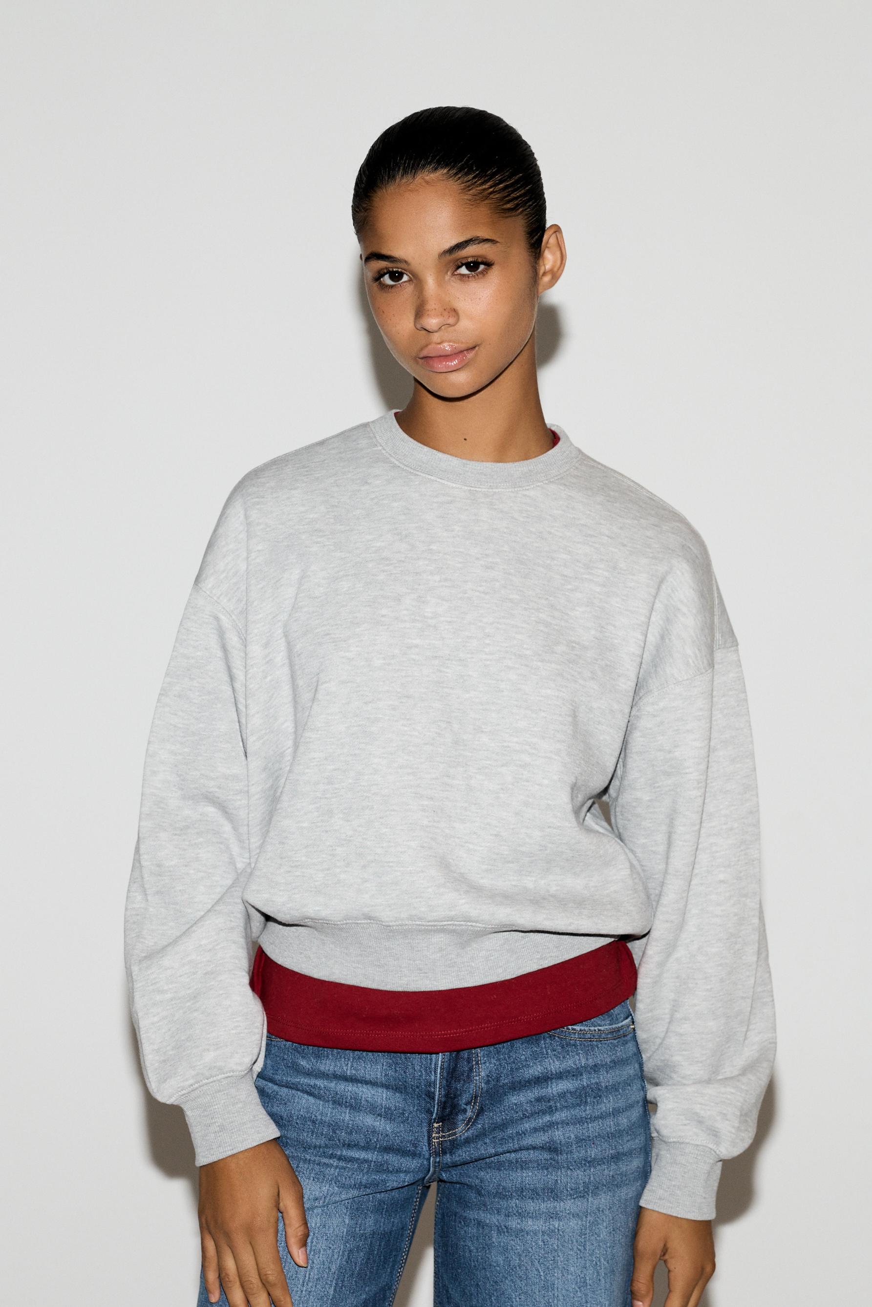 Basic tracksuit sweatshirt — GREY MARL