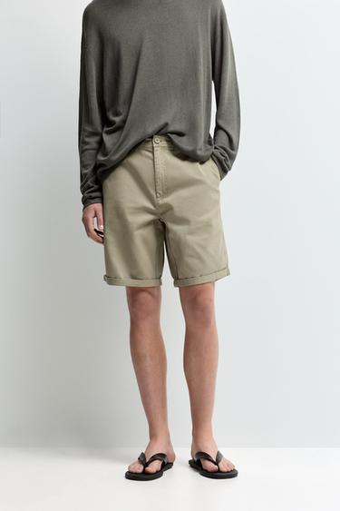 Slim fit Bermuda shorts — KHAKI 2