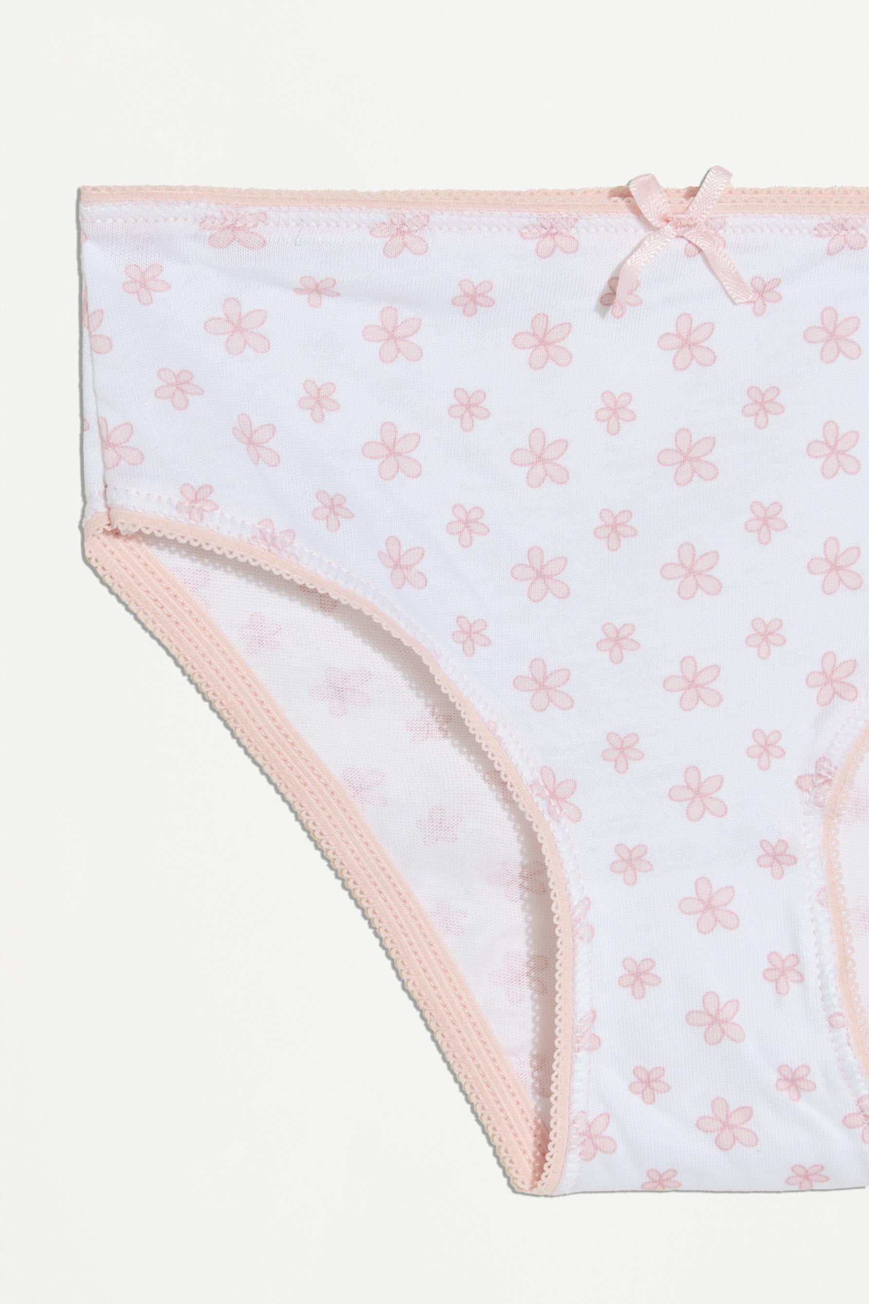 7-pack of elephant print briefs — PINK/WHITE