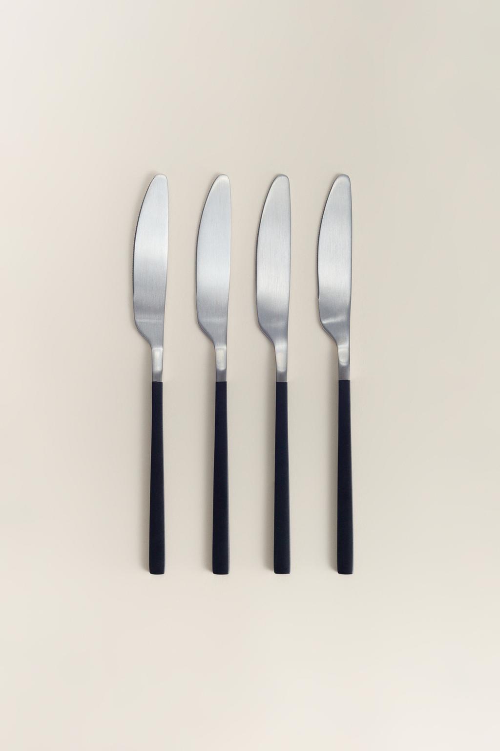 Paquet 4 ganivets detall negre