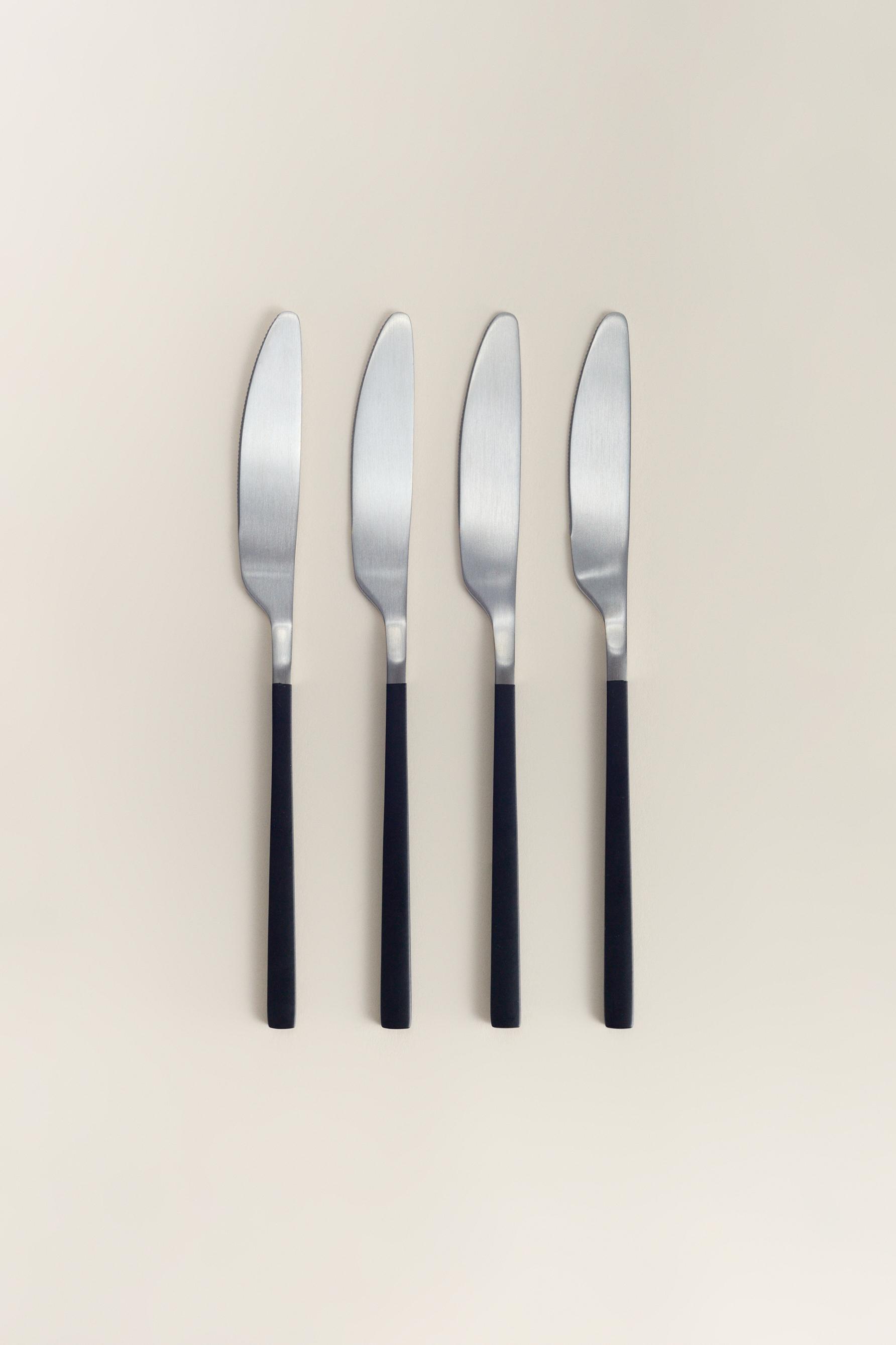 Pack 4 cuchillos detalle negro