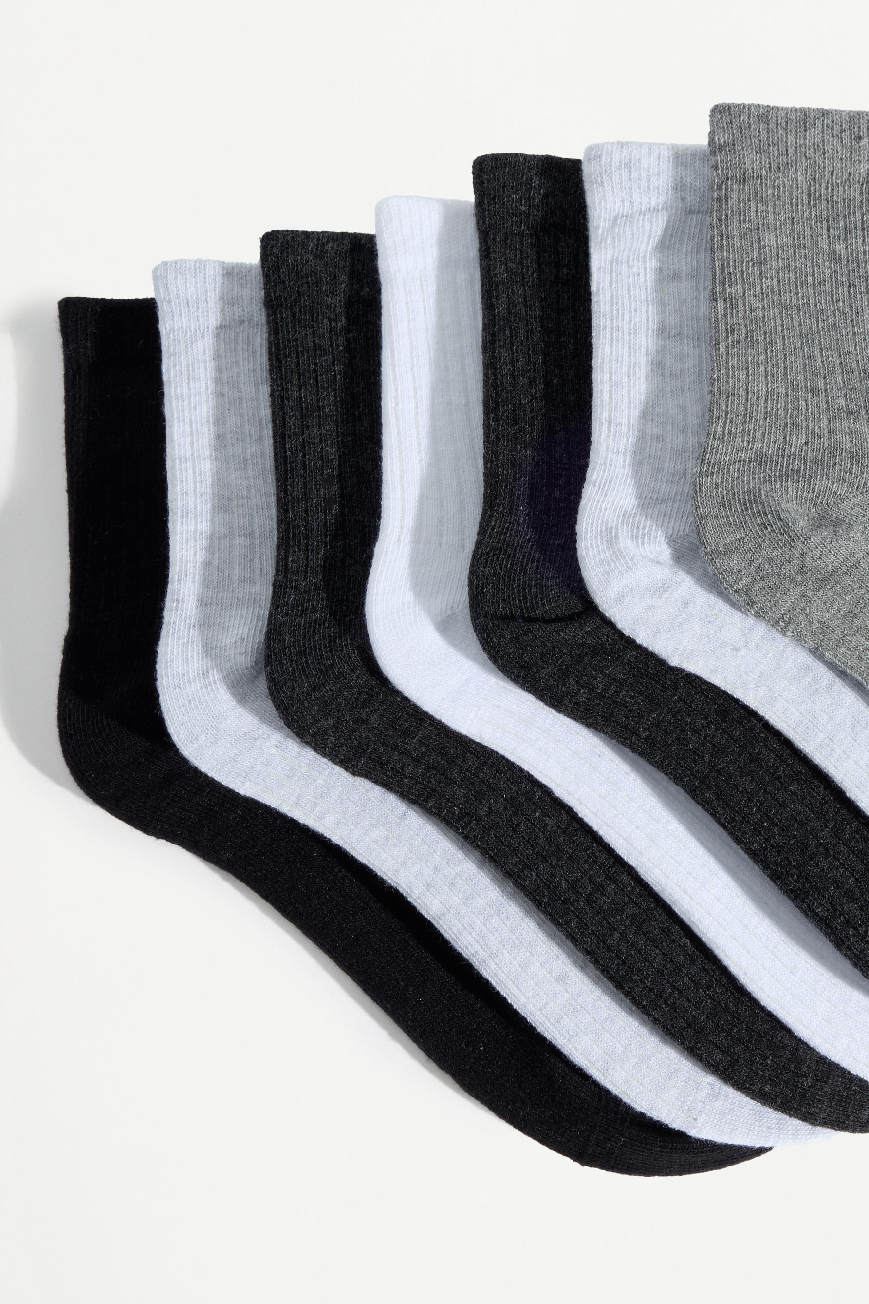 Short Socks (7-Pack) — GREY