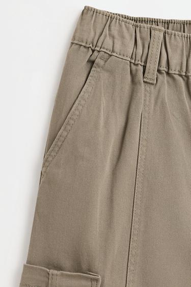 Balloon fit cargo trousers — PALE KHAKI 5