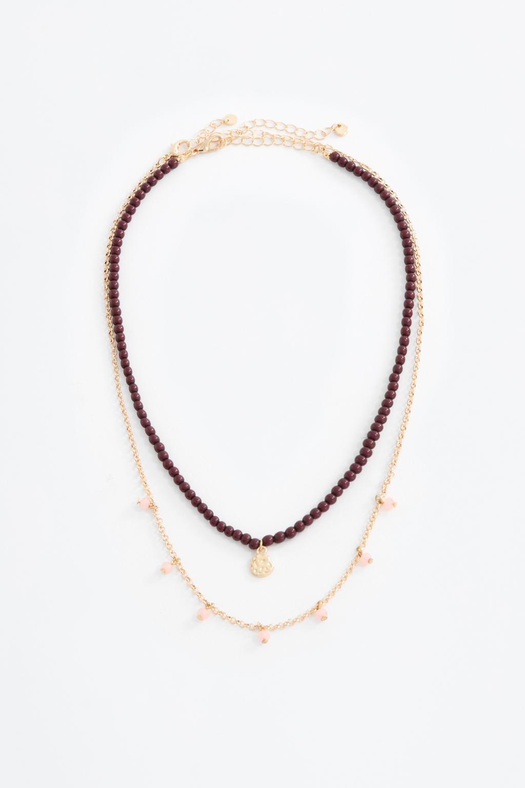 Pack of 2 beaded necklaces